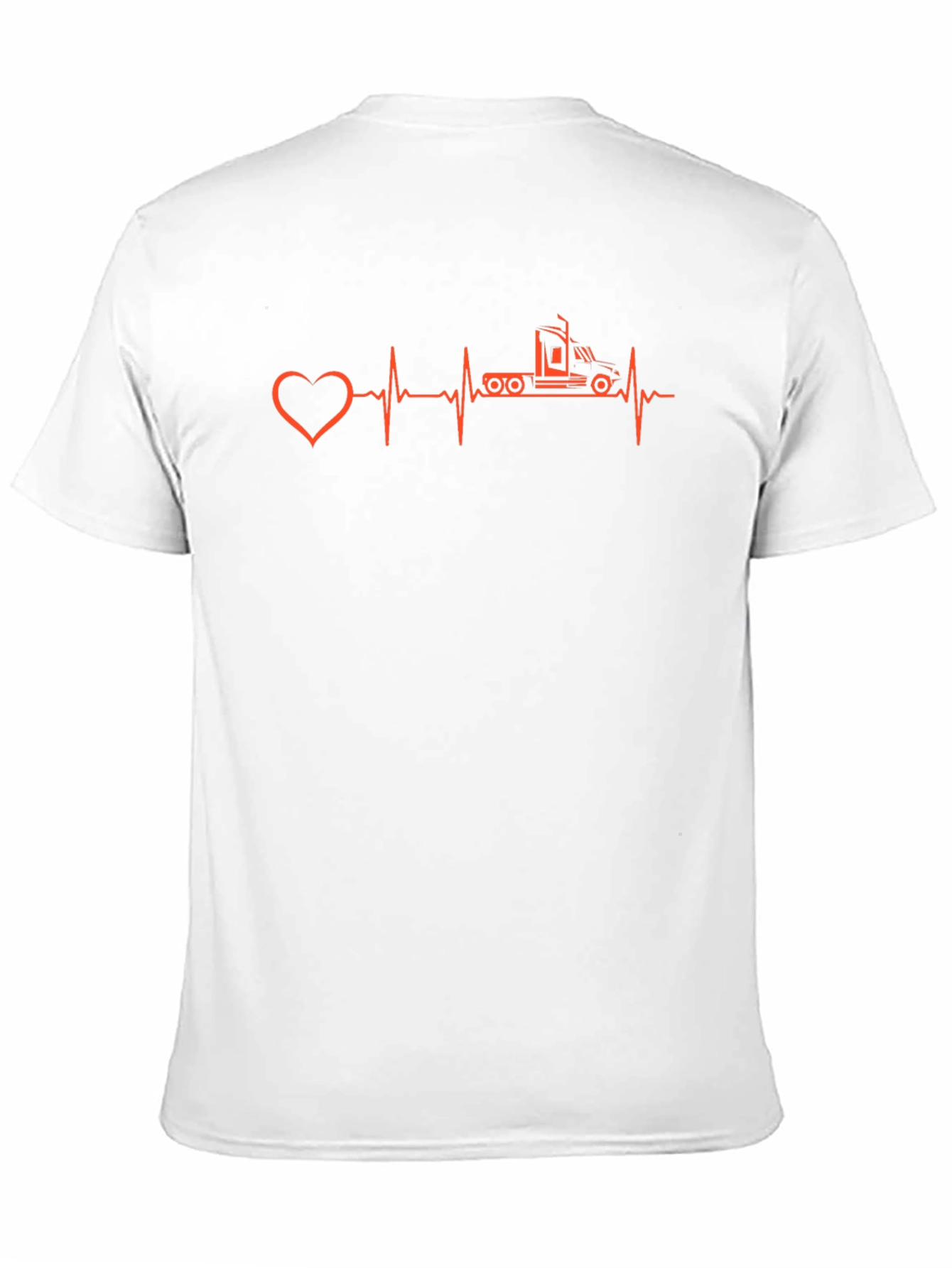 Truck Driver Heartbeat T-Shirt - Black