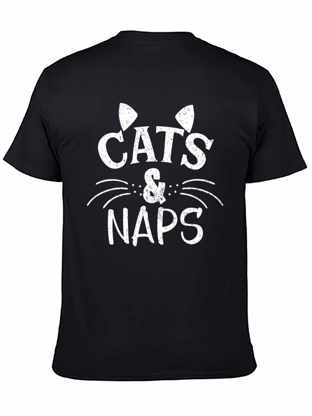 Cats & Naps Graphic Tee - Comfy Black T-Shirt