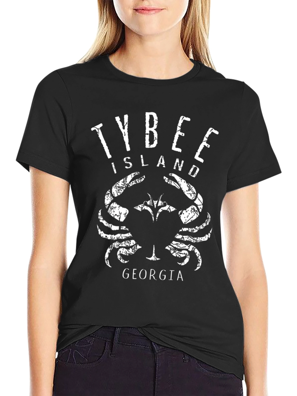 Tybee Island Georgia Crab Graphic T-Shirt