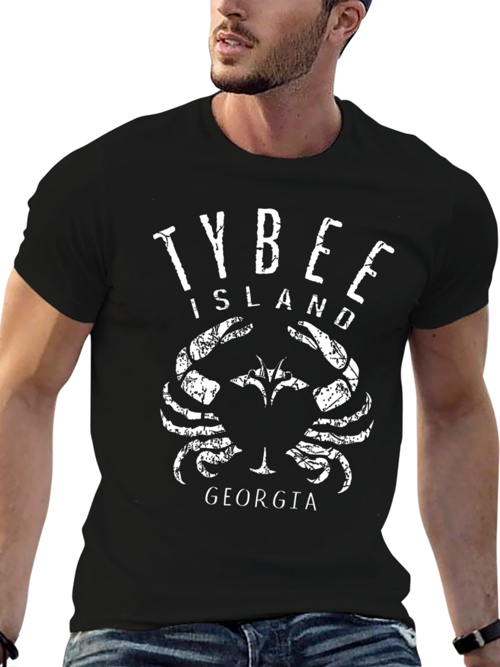 Tybee Island Georgia Crab Graphic T-Shirt