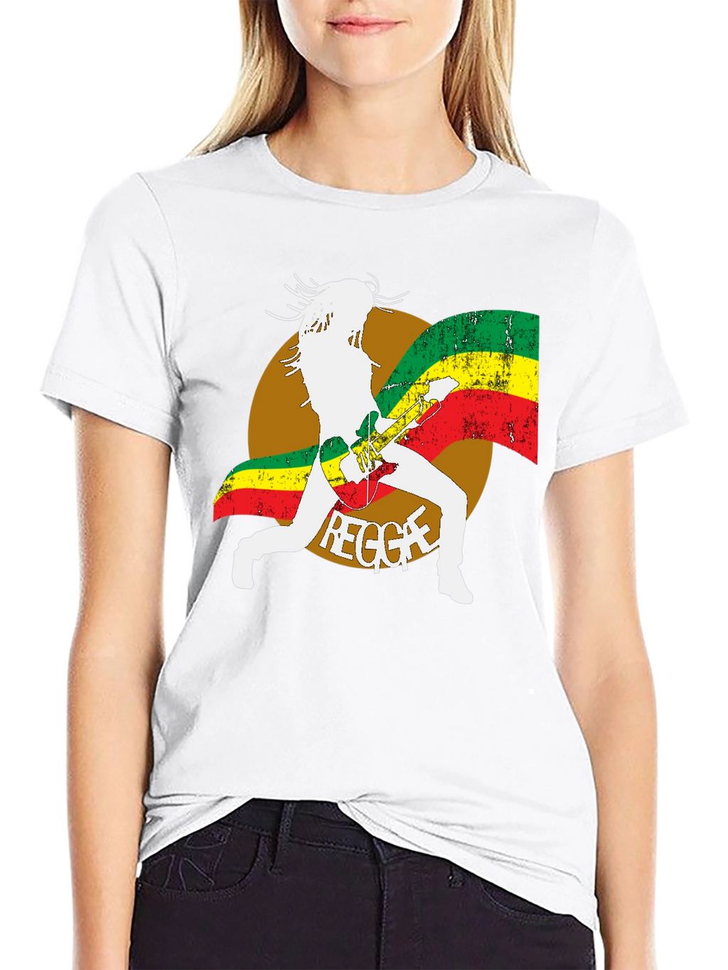 Reggae Guitar Player Graphic T-Shirt