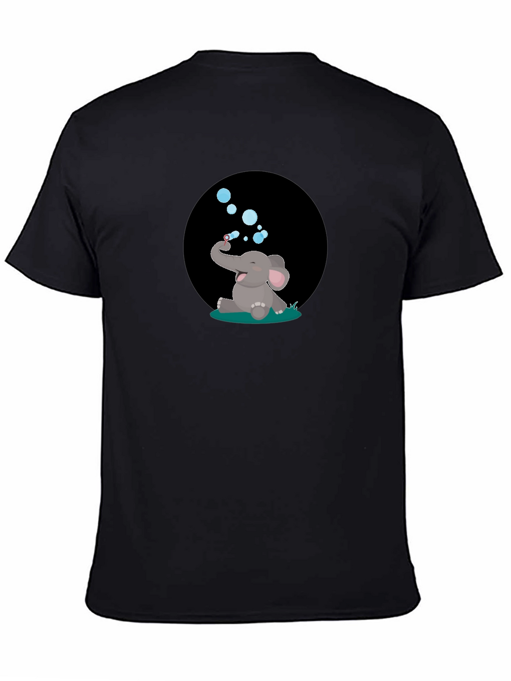Elephant Bubbles Graphic Tee - Black T-Shirt