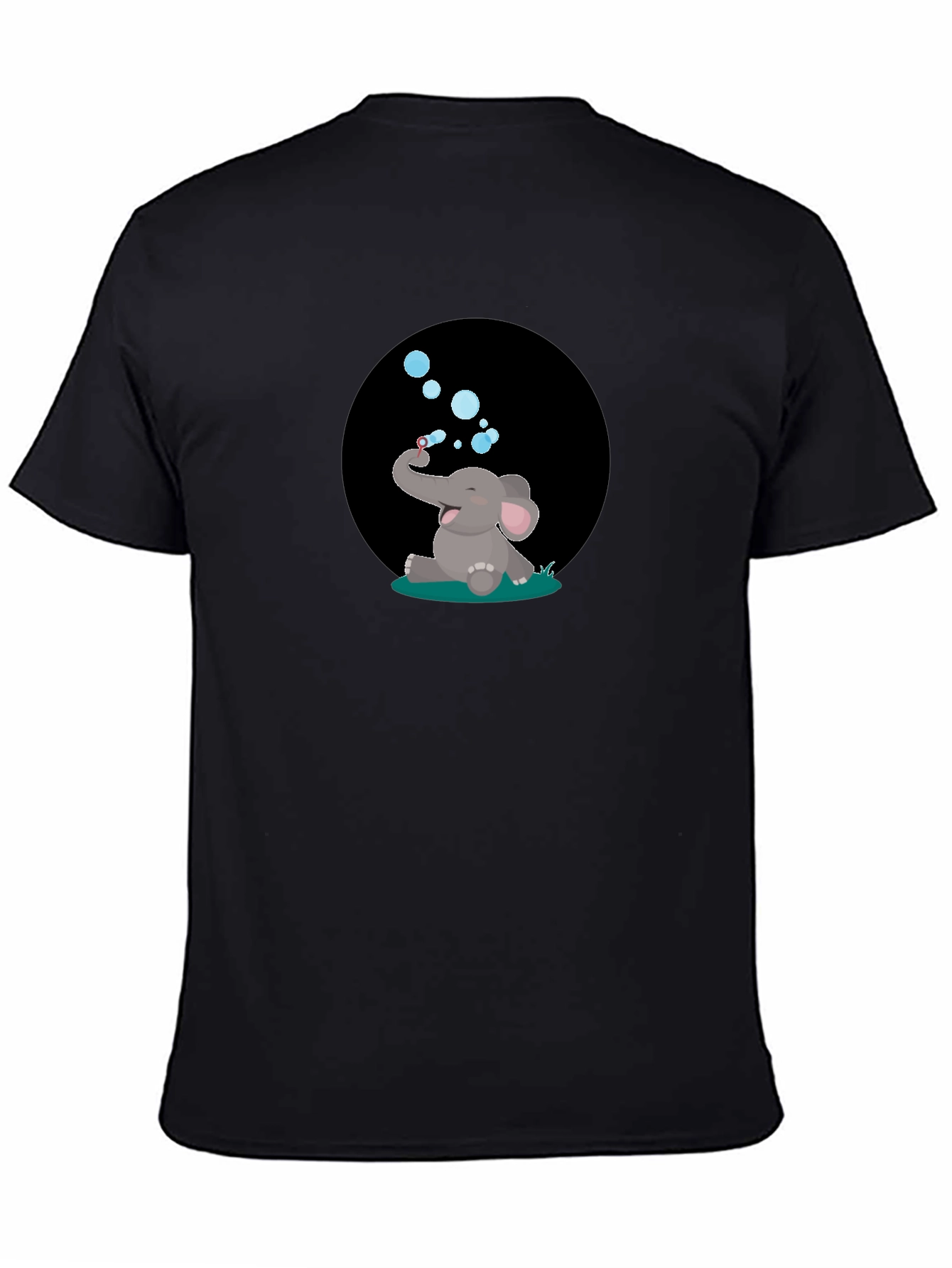 Elephant Bubbles Graphic Tee - Black T-Shirt