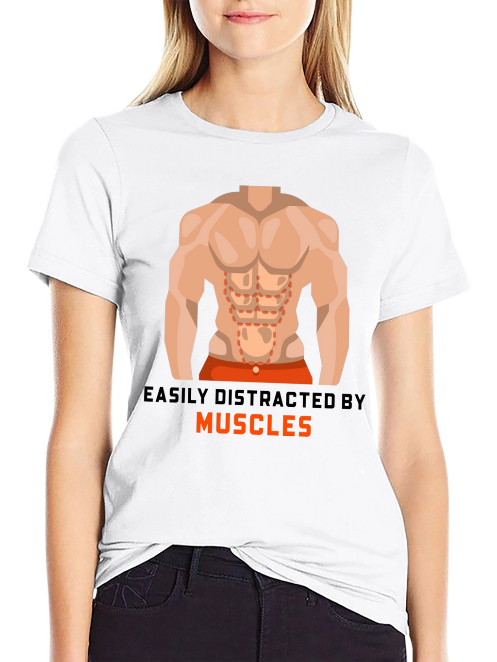 Easily Distracted By Muscles T-Shirt
