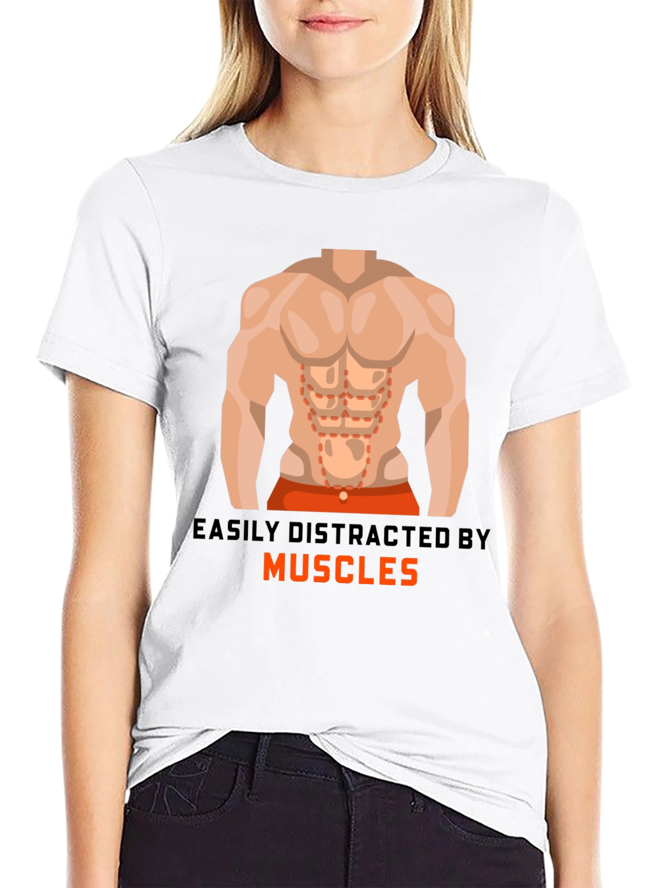 Easily Distracted By Muscles T-Shirt