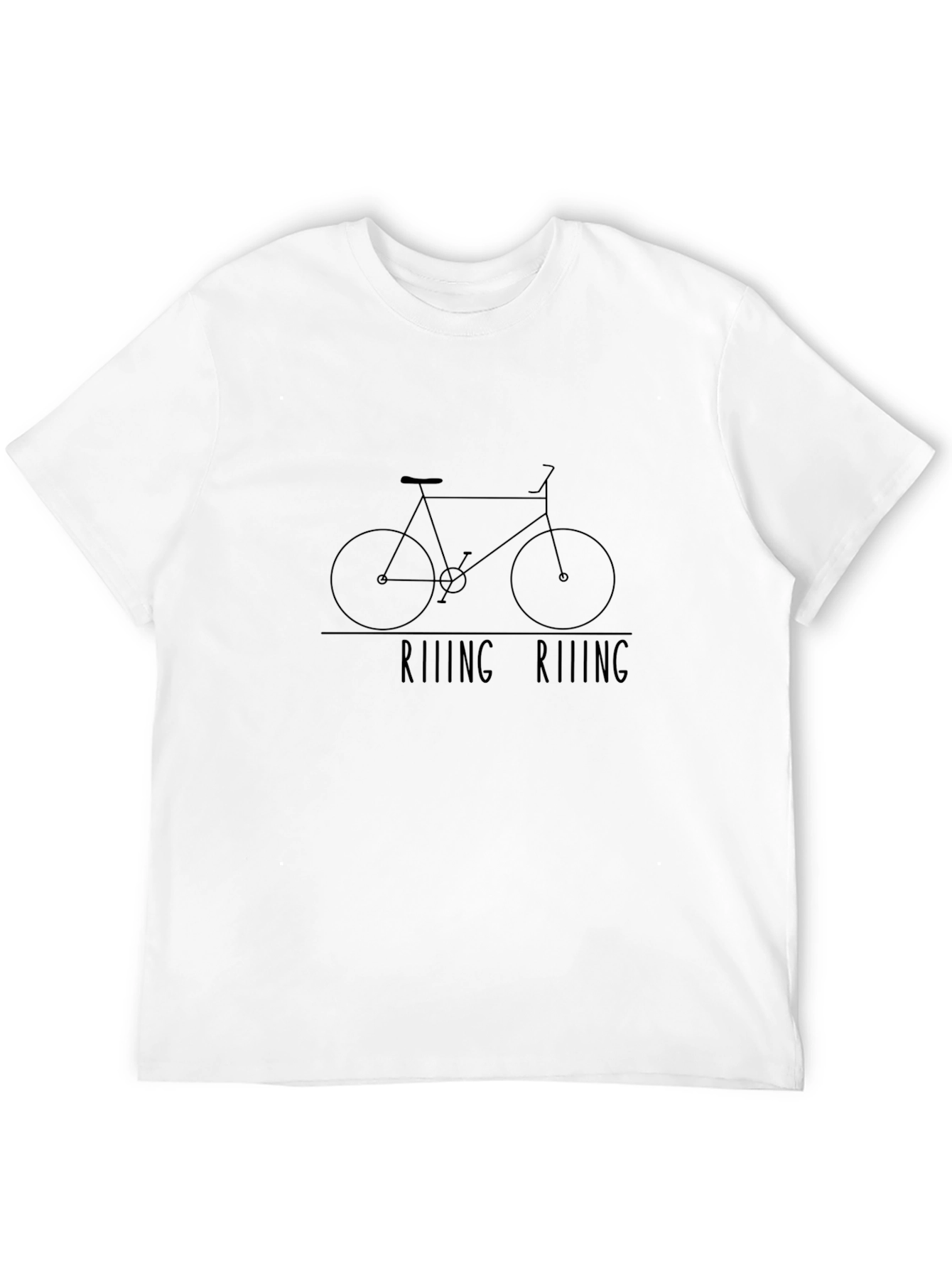 Cycling T-Shirt - Riiing Riiing - Black Cotton Tee