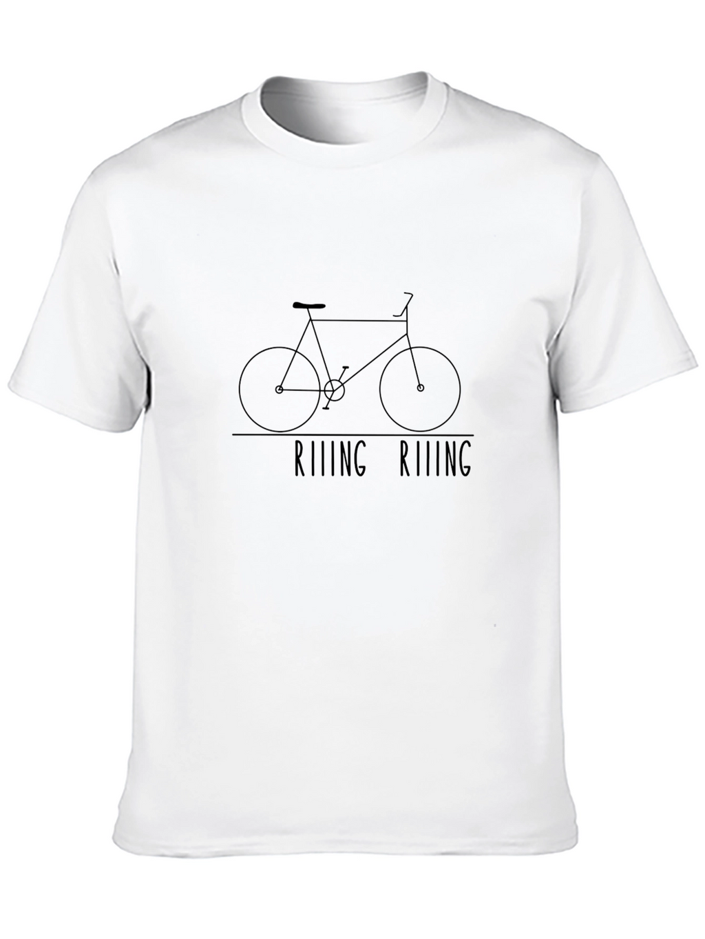 Cycling T-Shirt - Riiing Riiing - Black Cotton Tee