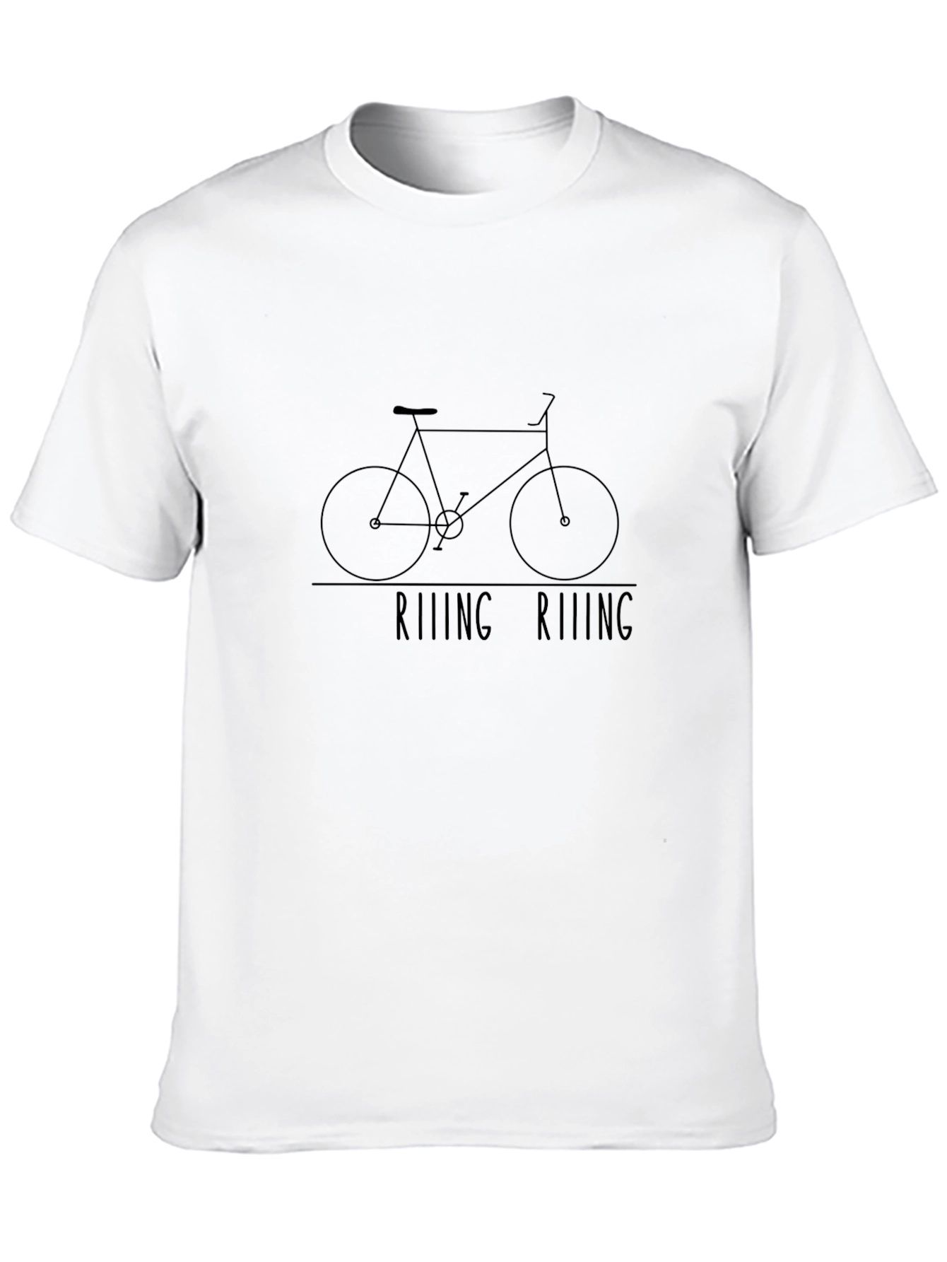 Cycling T-Shirt - Riiing Riiing - Black Cotton Tee