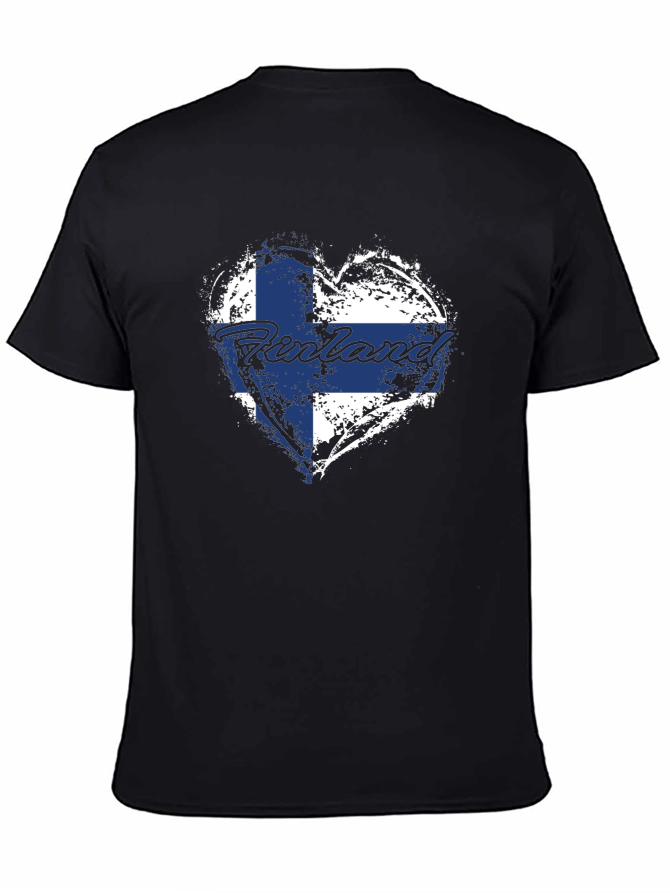 Finland Flag Heart T-Shirt - Patriotic Finnish Pride
