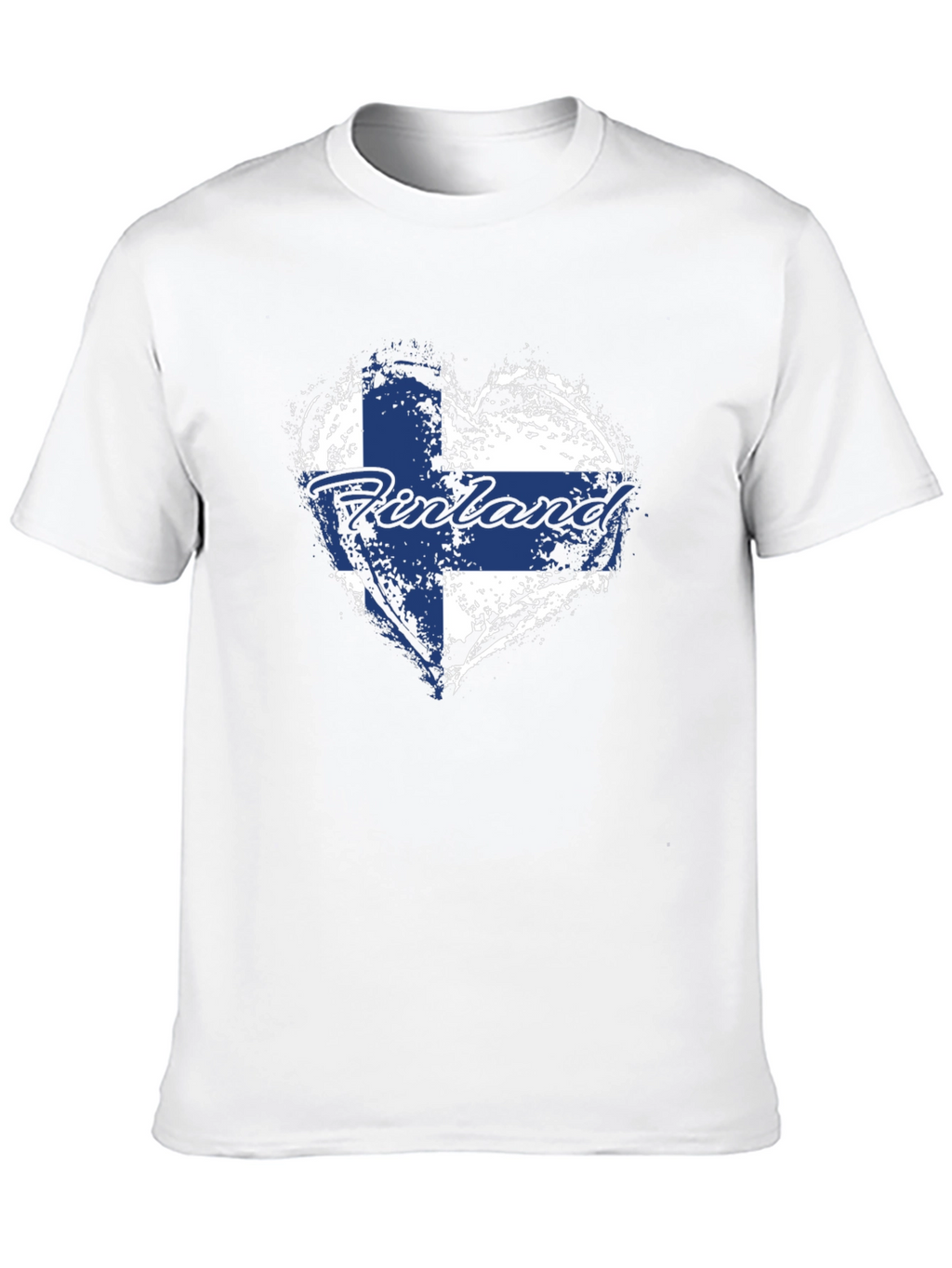 Finland Flag Heart T-Shirt - Patriotic Finnish Pride