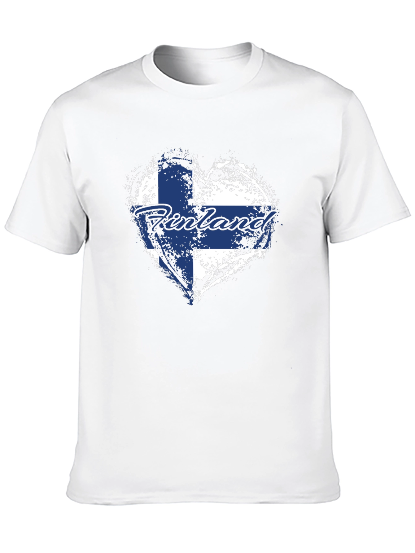 Finland Flag Heart T-Shirt - Patriotic Finnish Pride