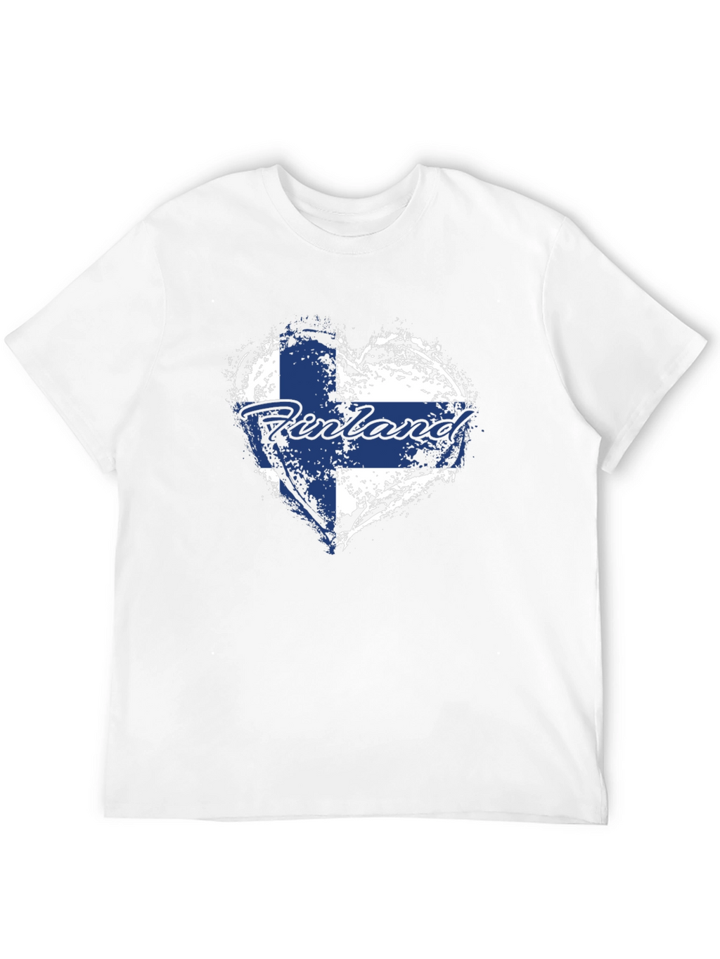 Finland Flag Heart T-Shirt - Patriotic Finnish Pride