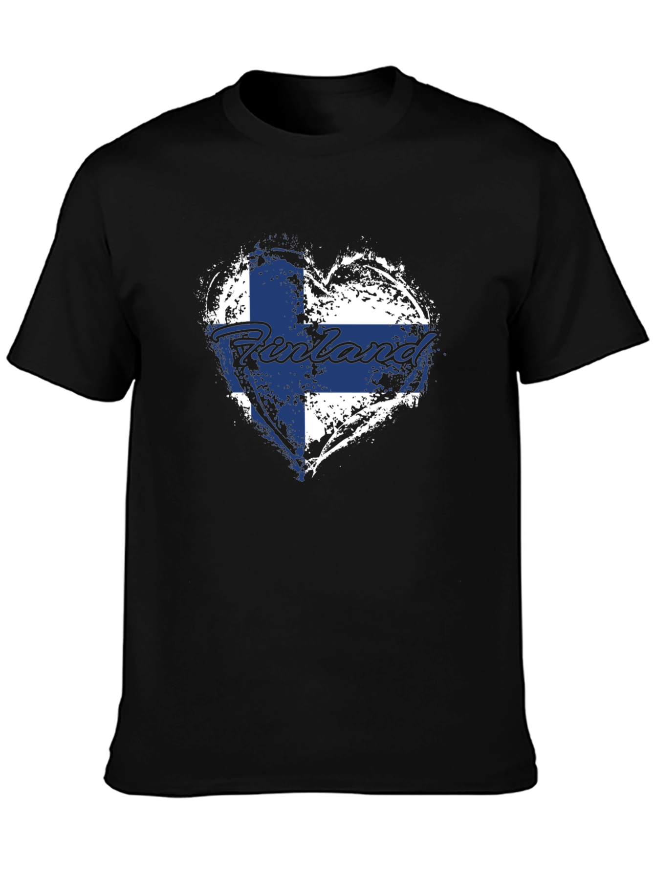 Finland Flag Heart T-Shirt - Patriotic Finnish Pride