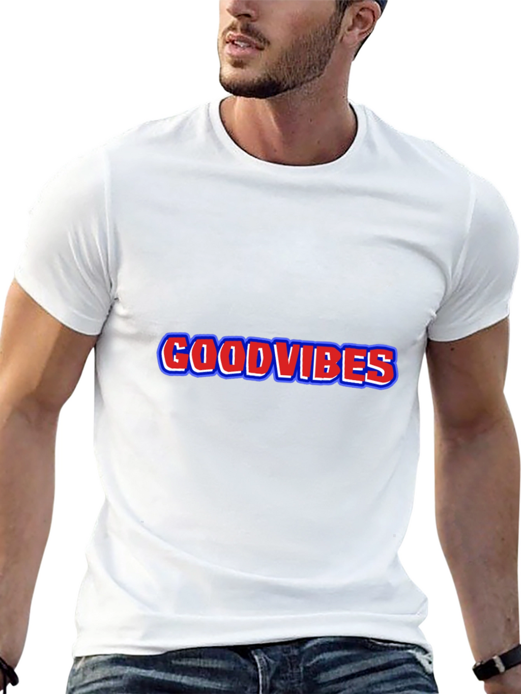 Good Vibes Graphic Black T-Shirt