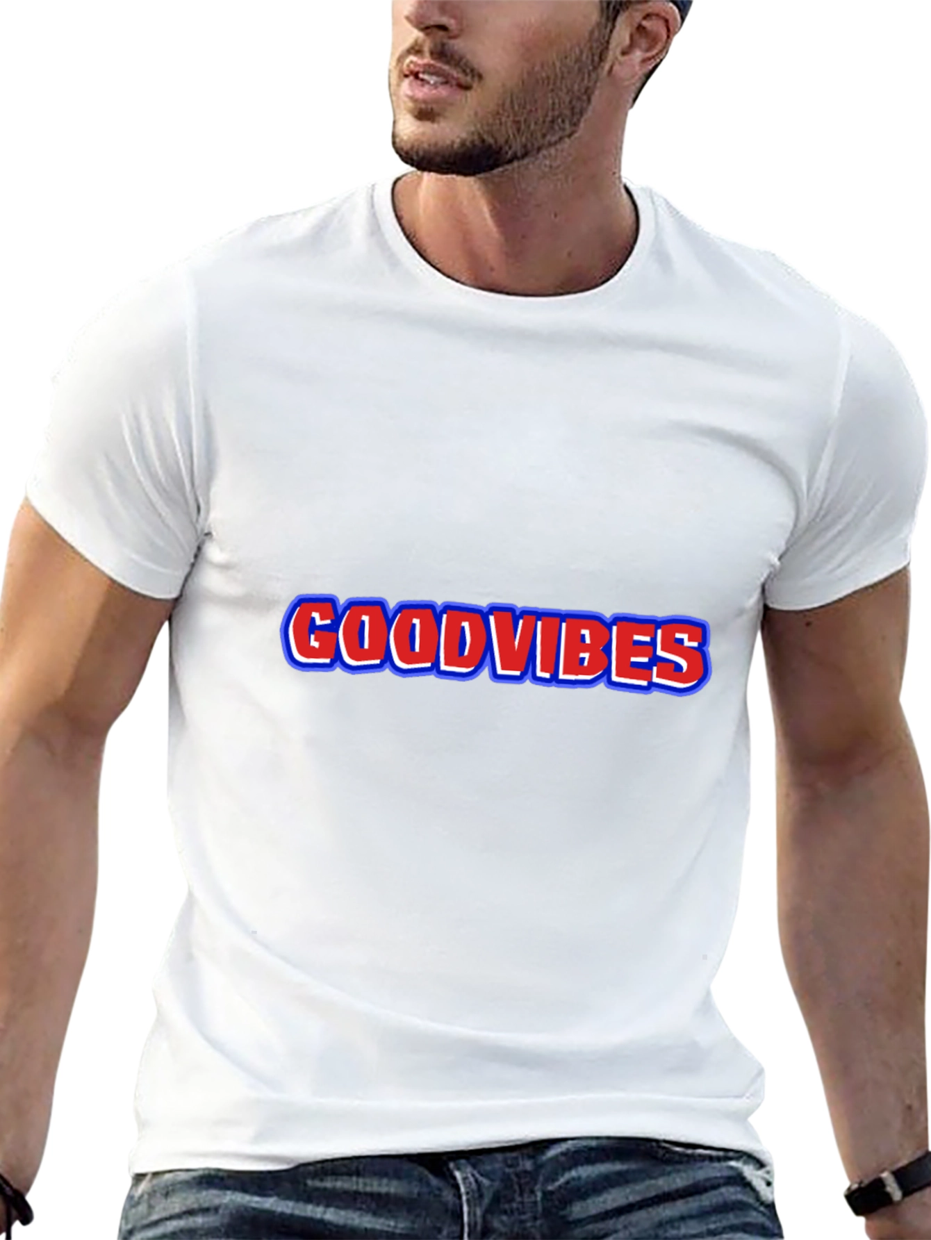 Good Vibes Graphic Black T-Shirt