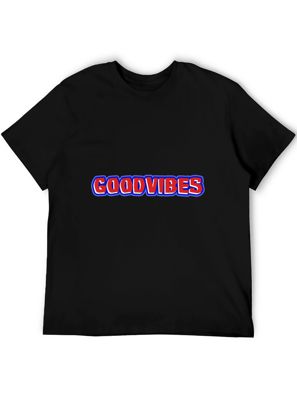 Good Vibes Graphic Black T-Shirt