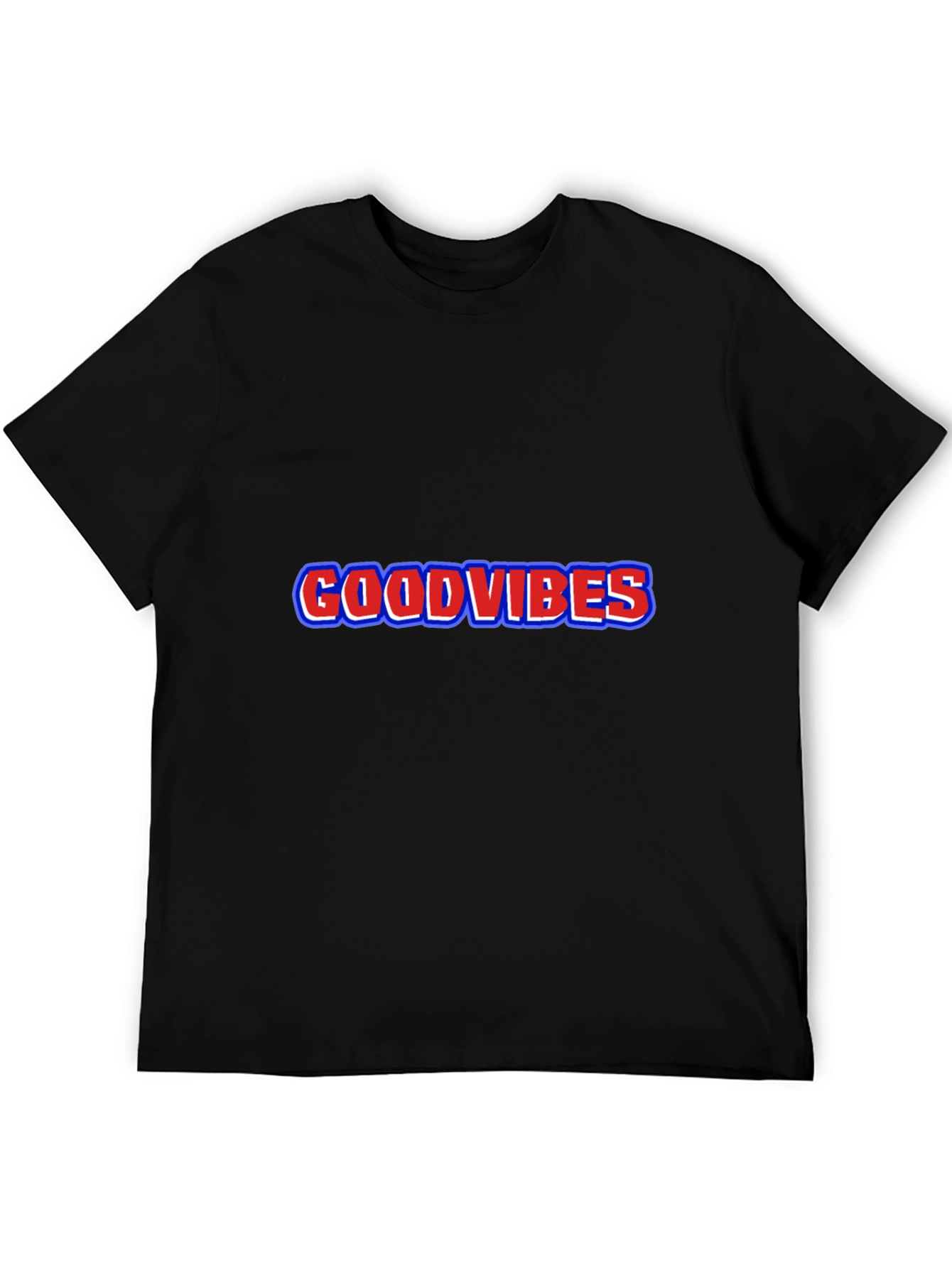 Good Vibes Graphic Black T-Shirt