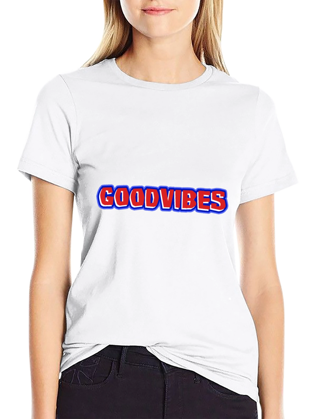 Good Vibes Graphic Black T-Shirt
