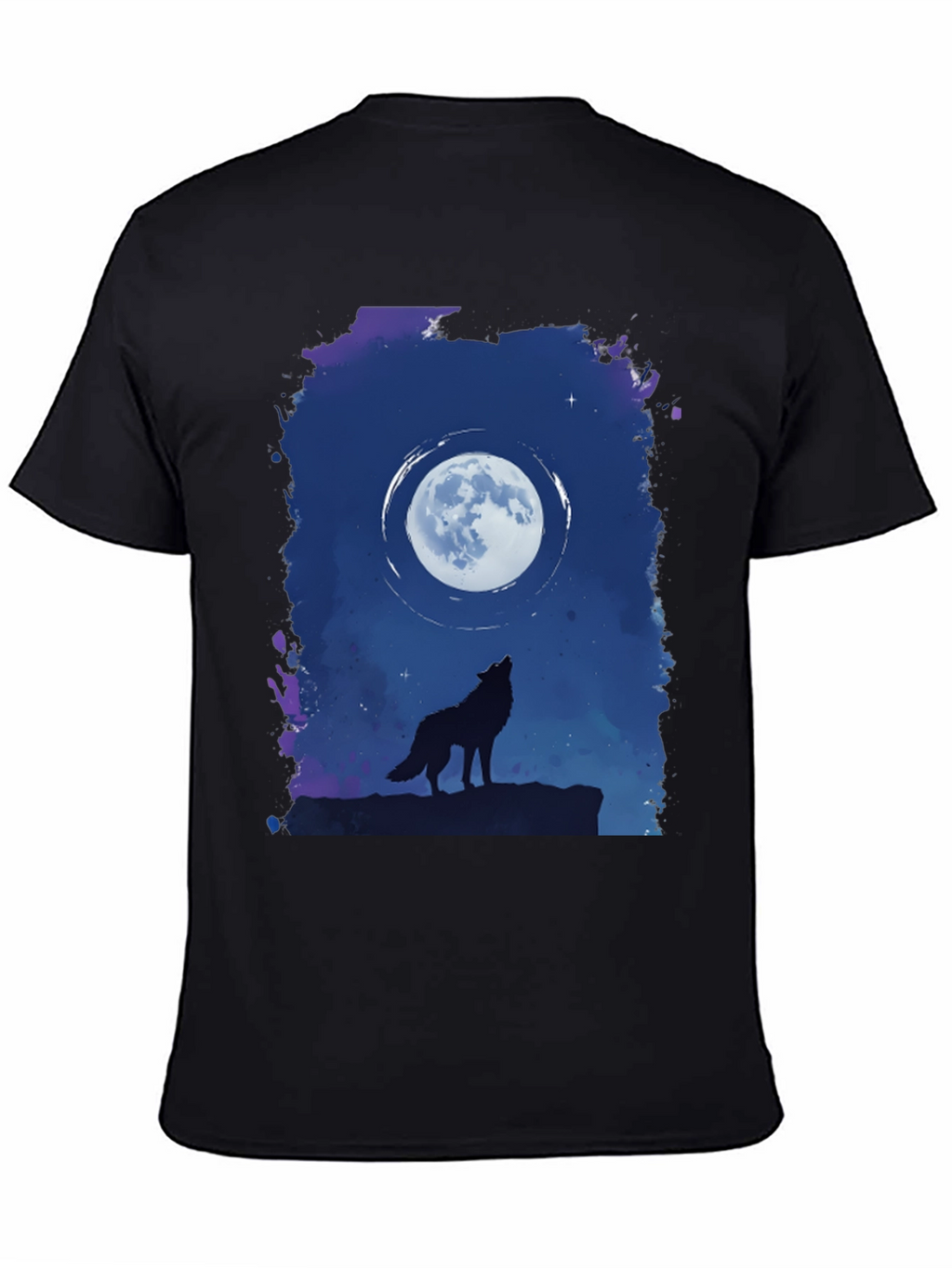Wolf Moon Graphic T-Shirt - Black