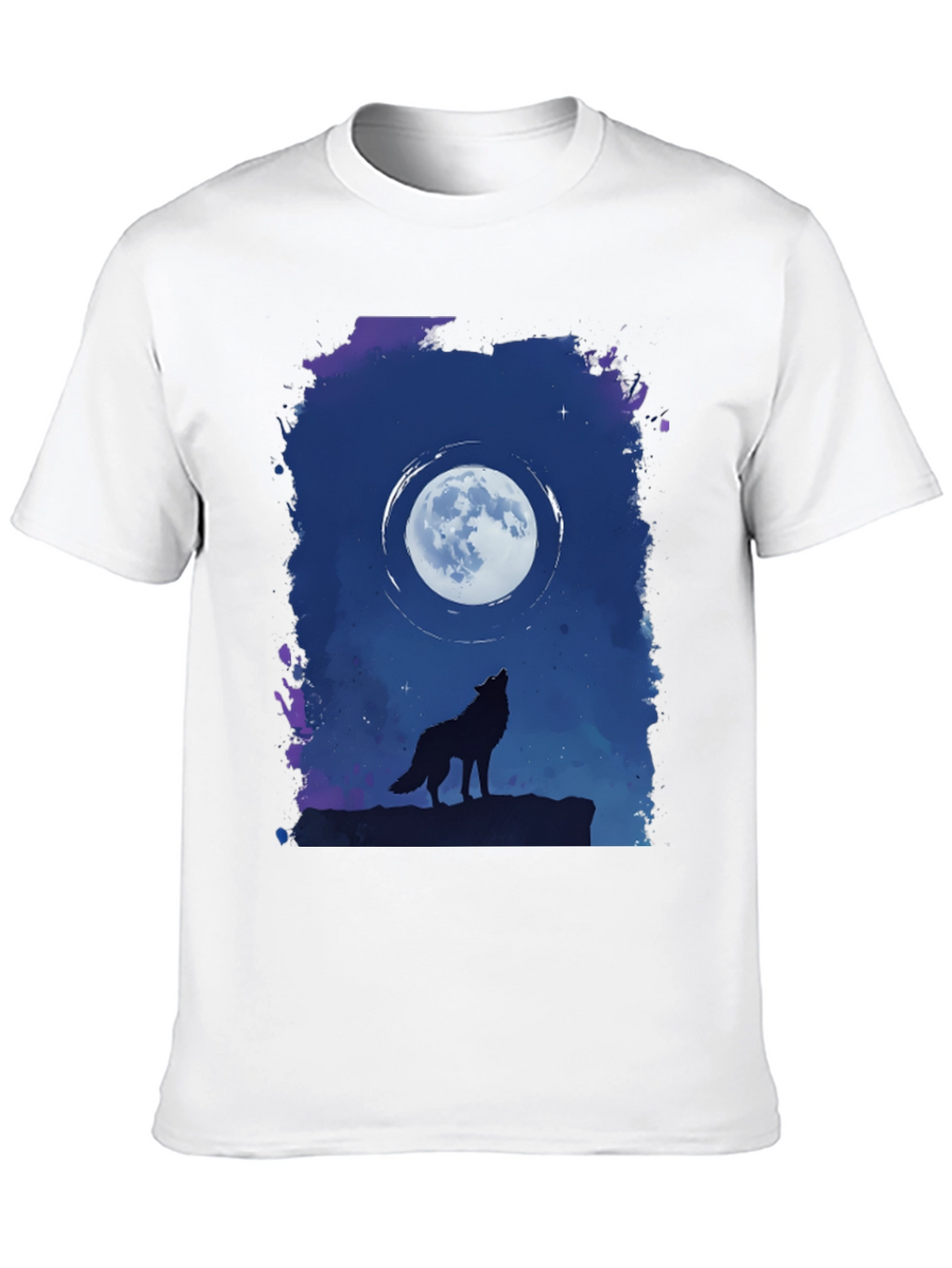 Wolf Moon Graphic T-Shirt - Black