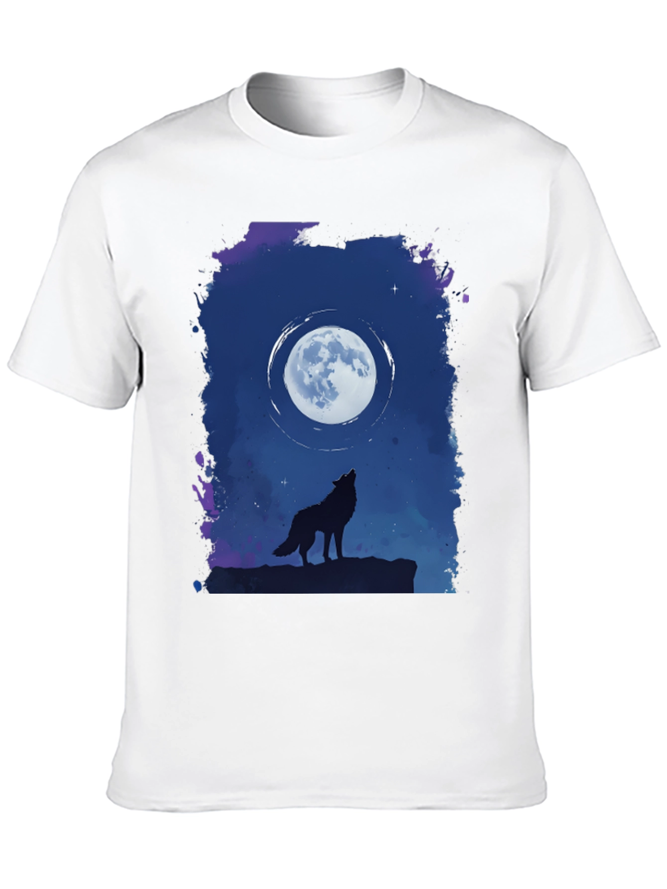 Wolf Moon Graphic T-Shirt - Black