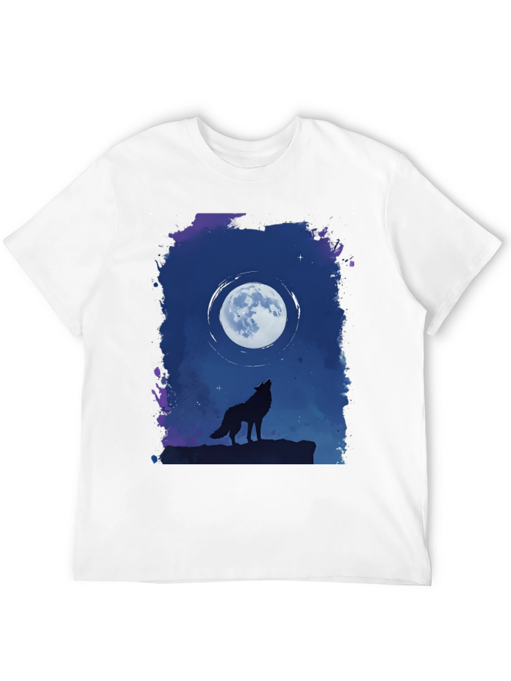 Wolf Moon Graphic T-Shirt - Black
