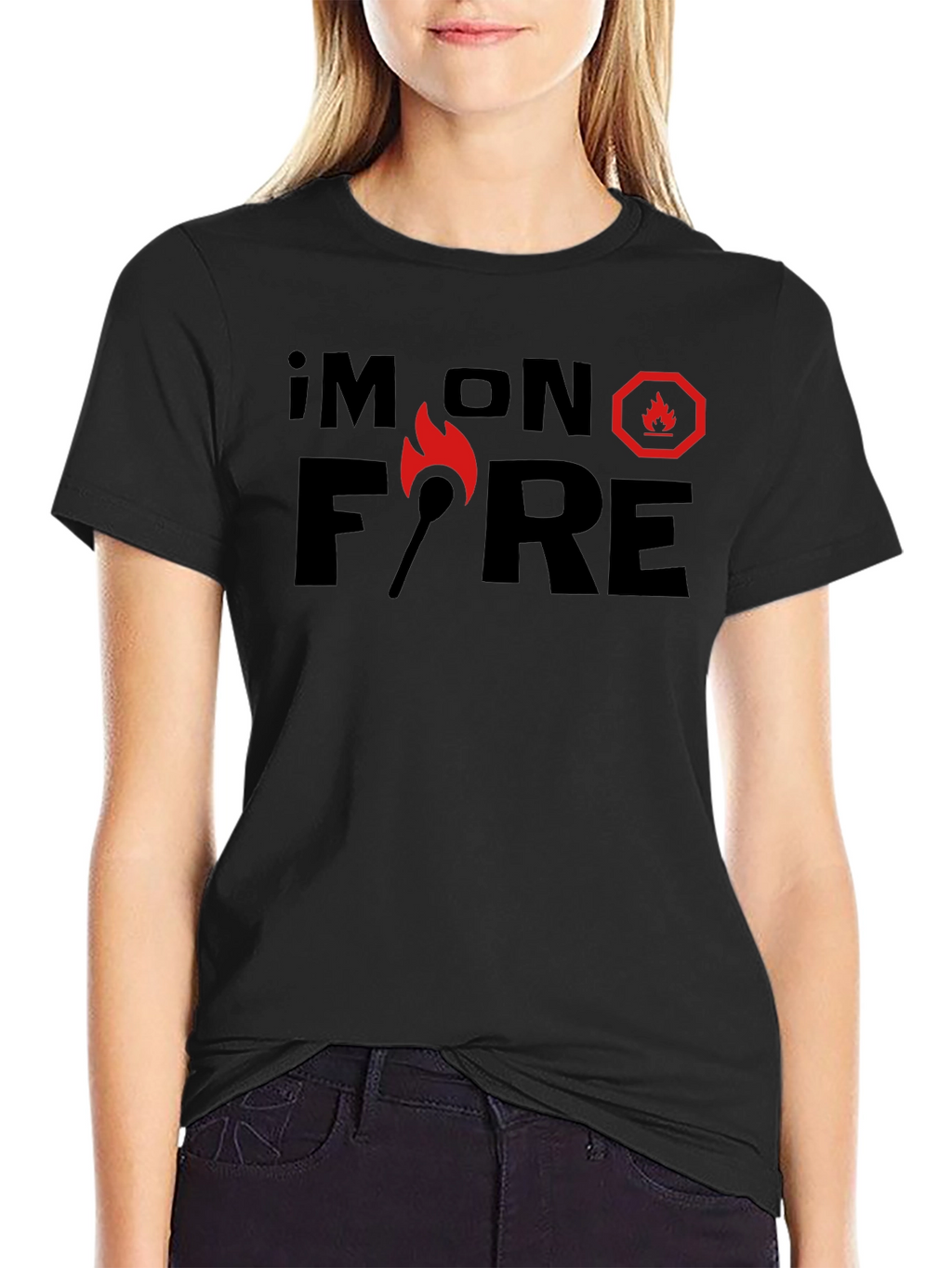 Im On Fire Graphic T-Shirt - Black
