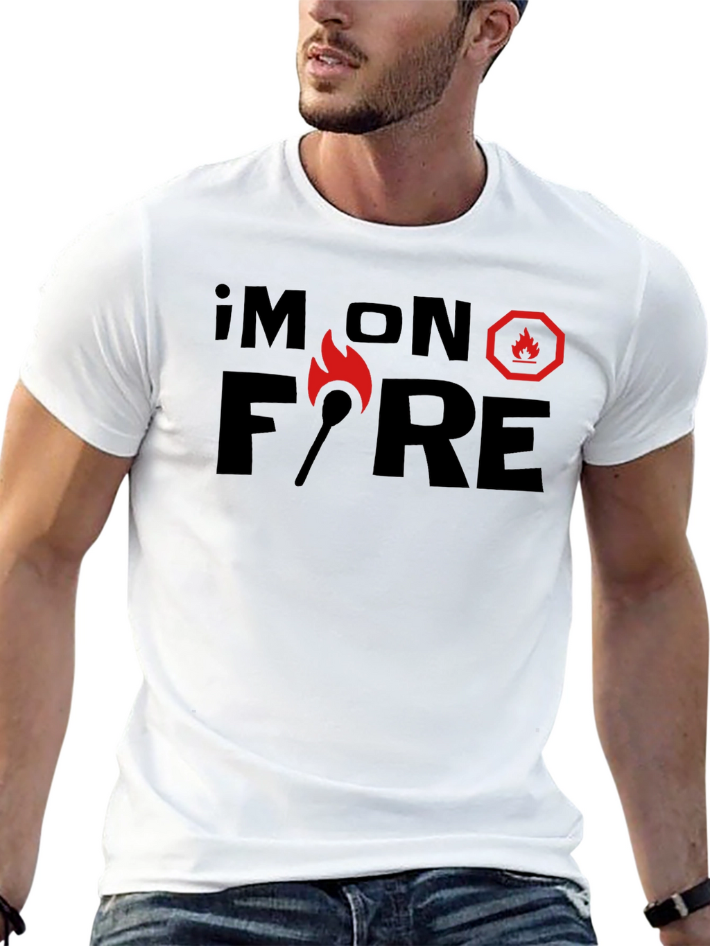 Im On Fire Graphic T-Shirt - Black