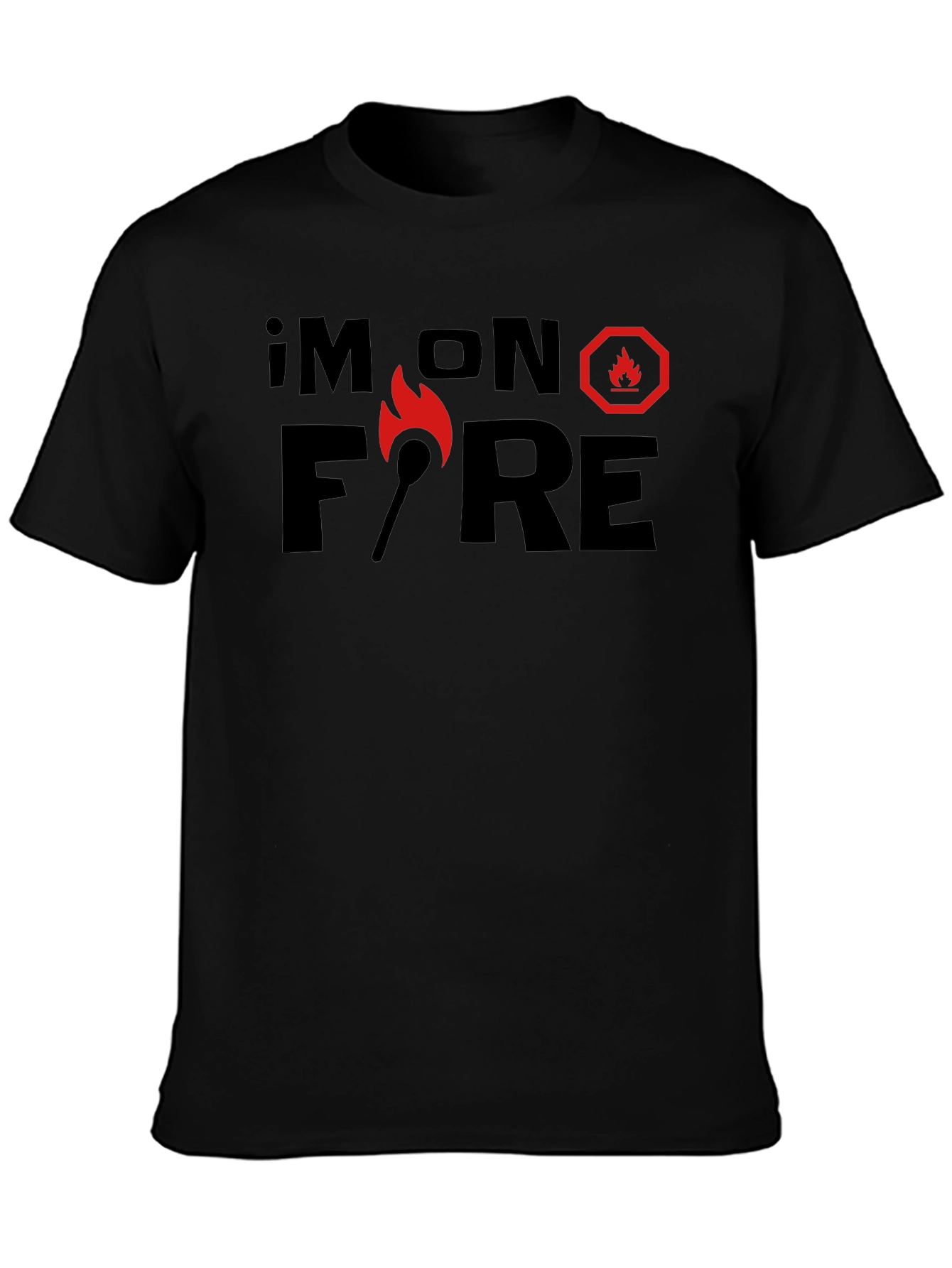 Im On Fire Graphic T-Shirt - Black