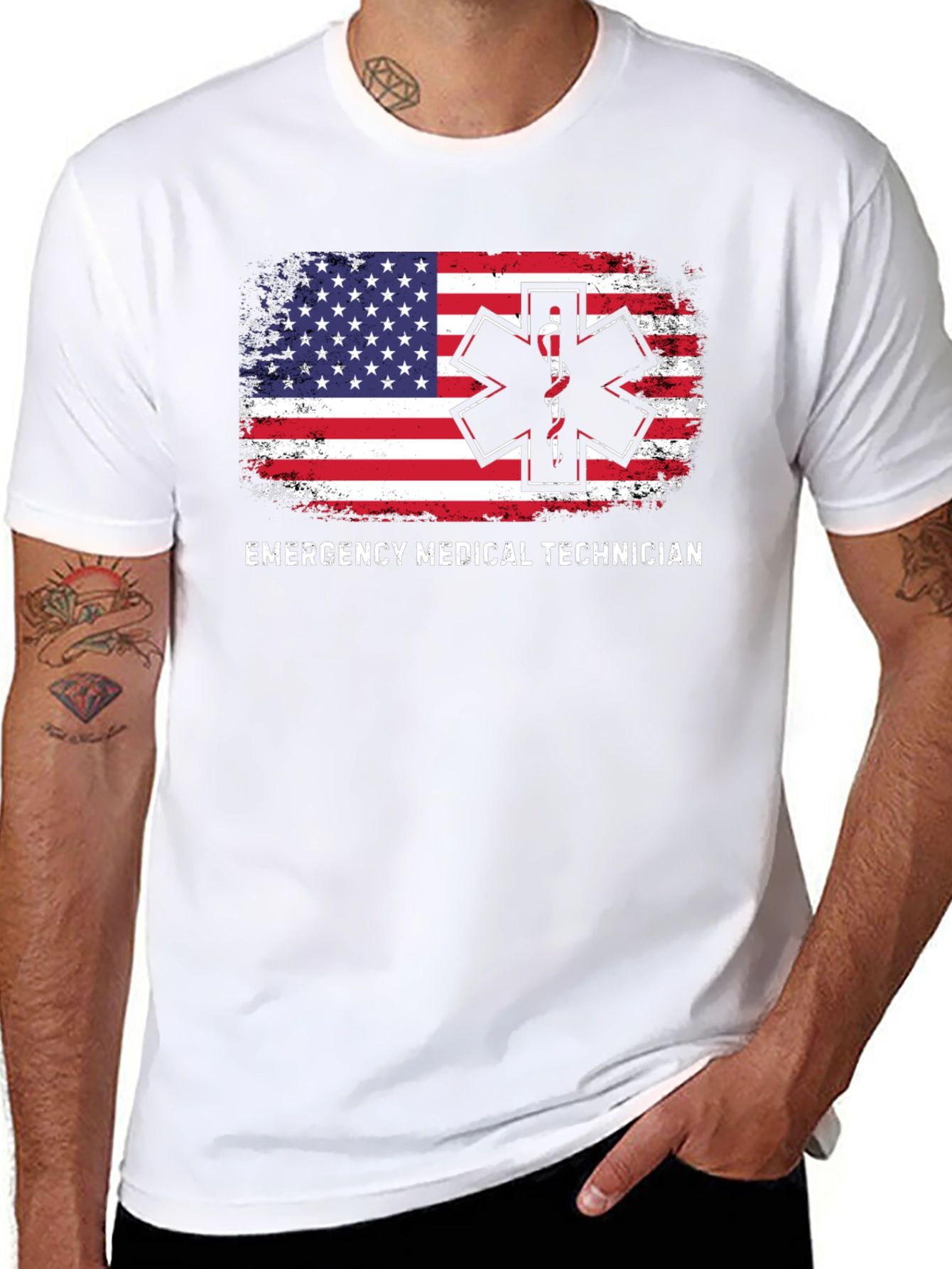 EMT American Flag T-Shirt - Emergency Medical Technician