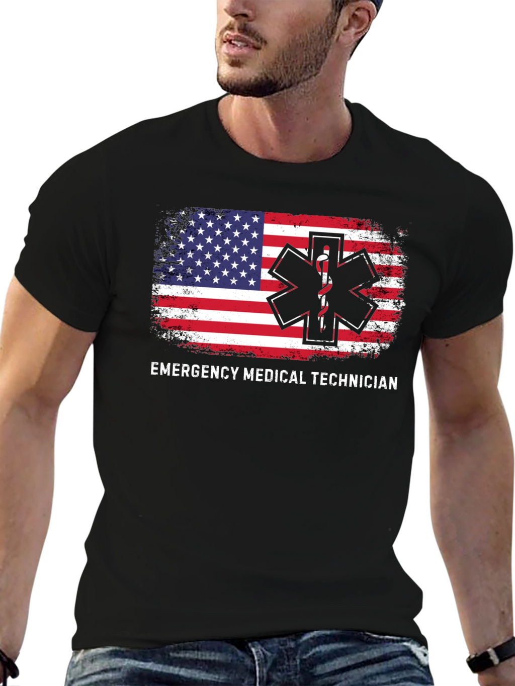 EMT American Flag T-Shirt - Emergency Medical Technician