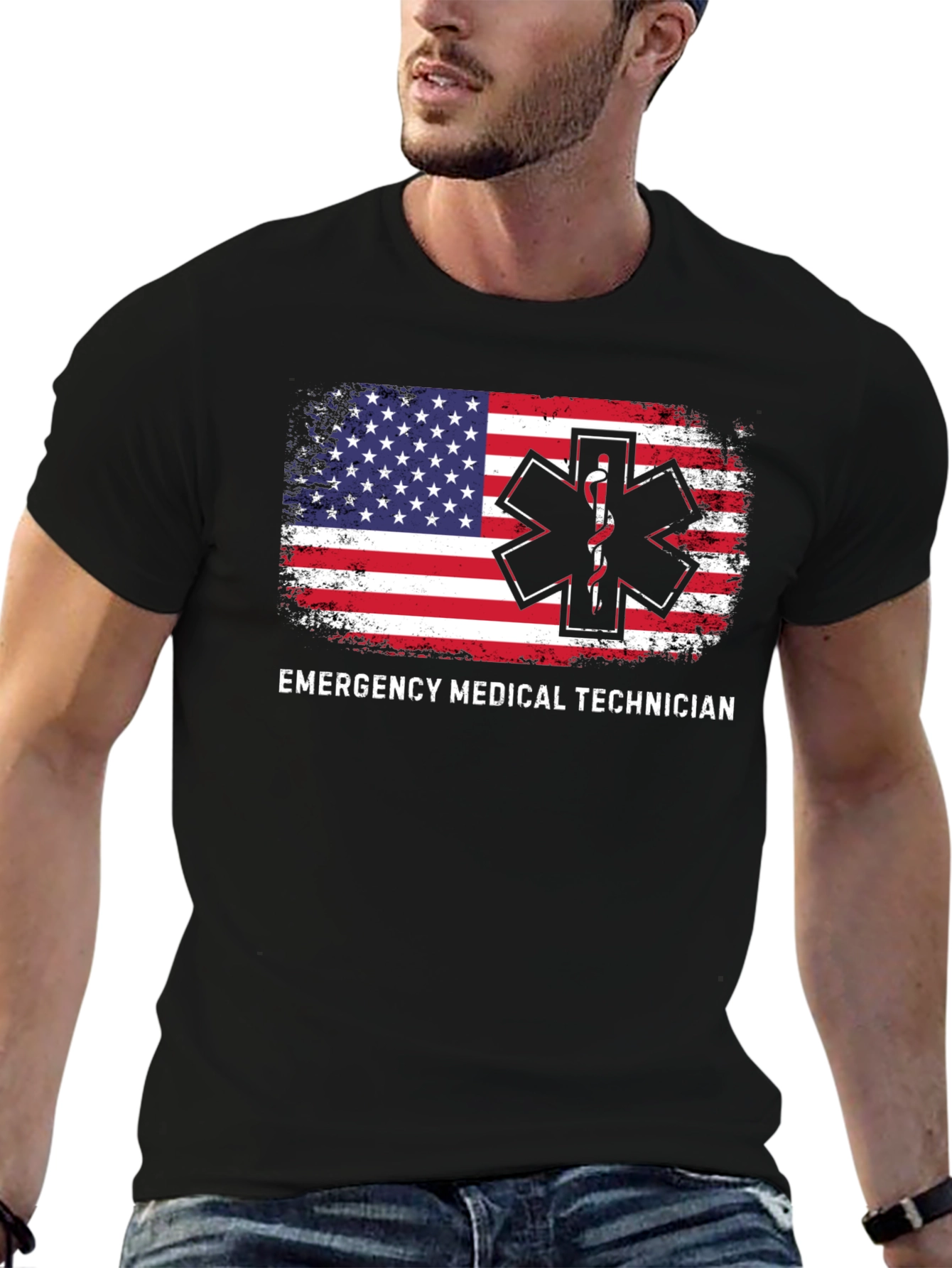 EMT American Flag T-Shirt - Emergency Medical Technician