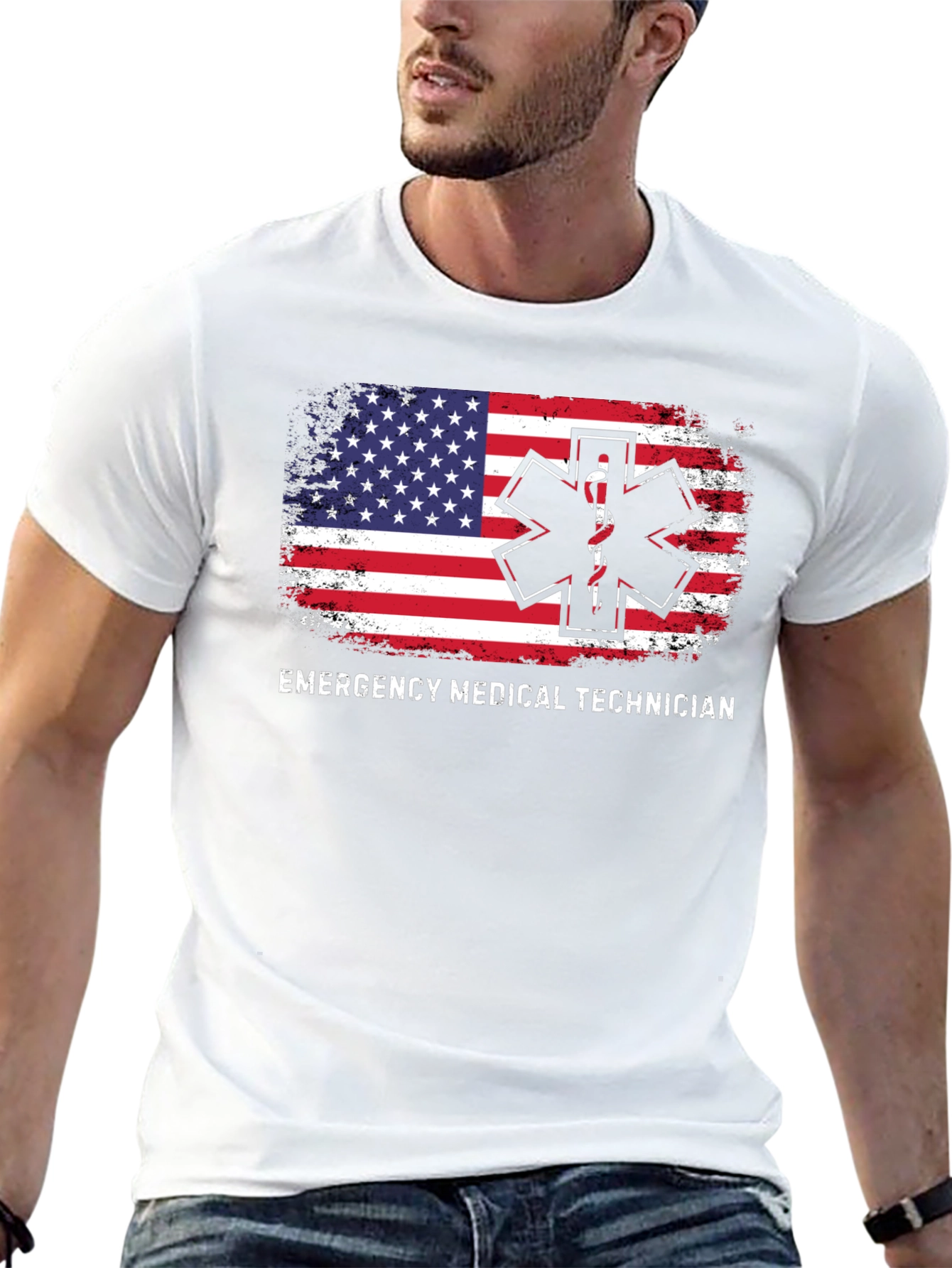 EMT American Flag T-Shirt - Emergency Medical Technician