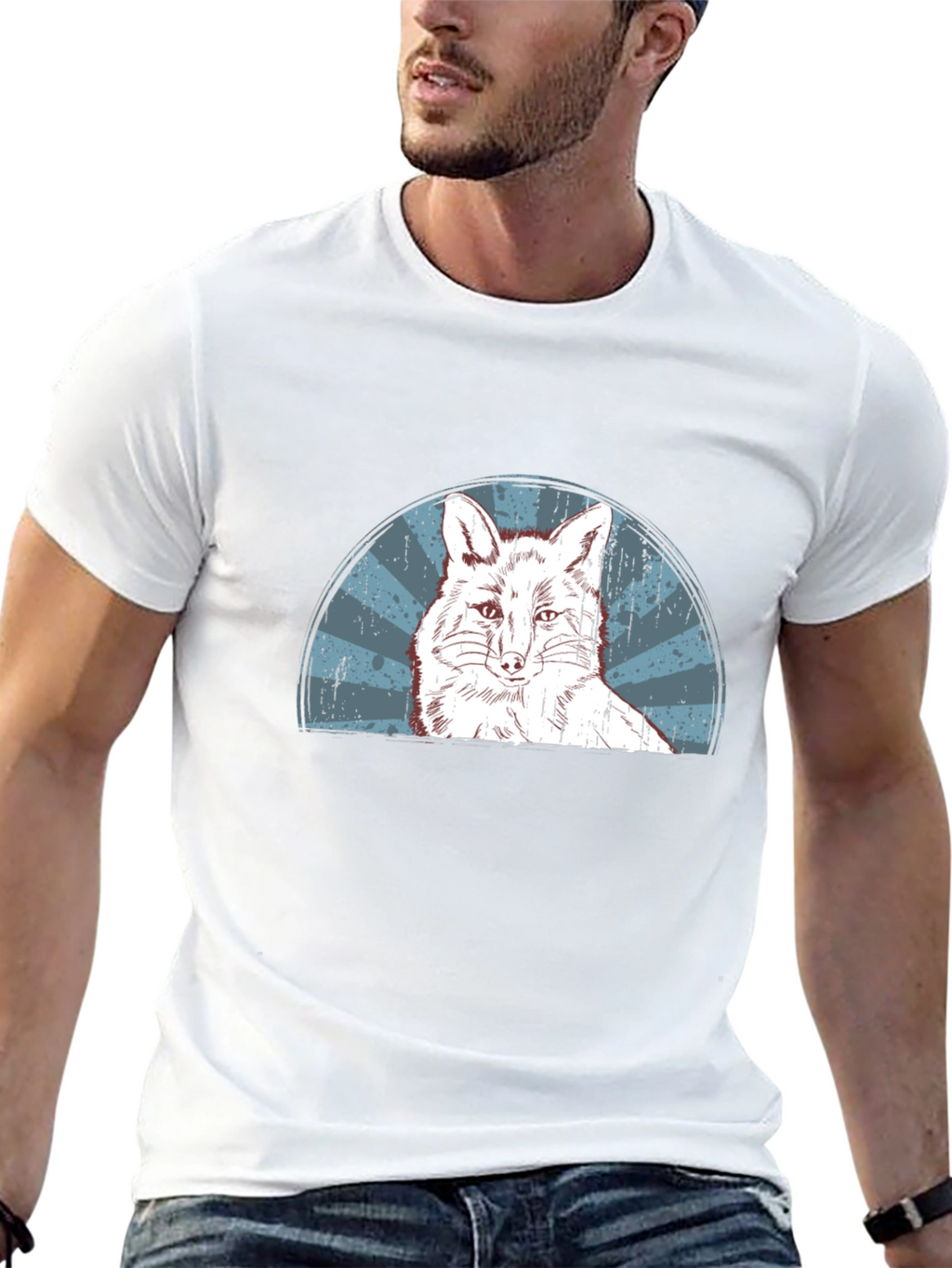 Fox Graphic Print Mens Black T-Shirt