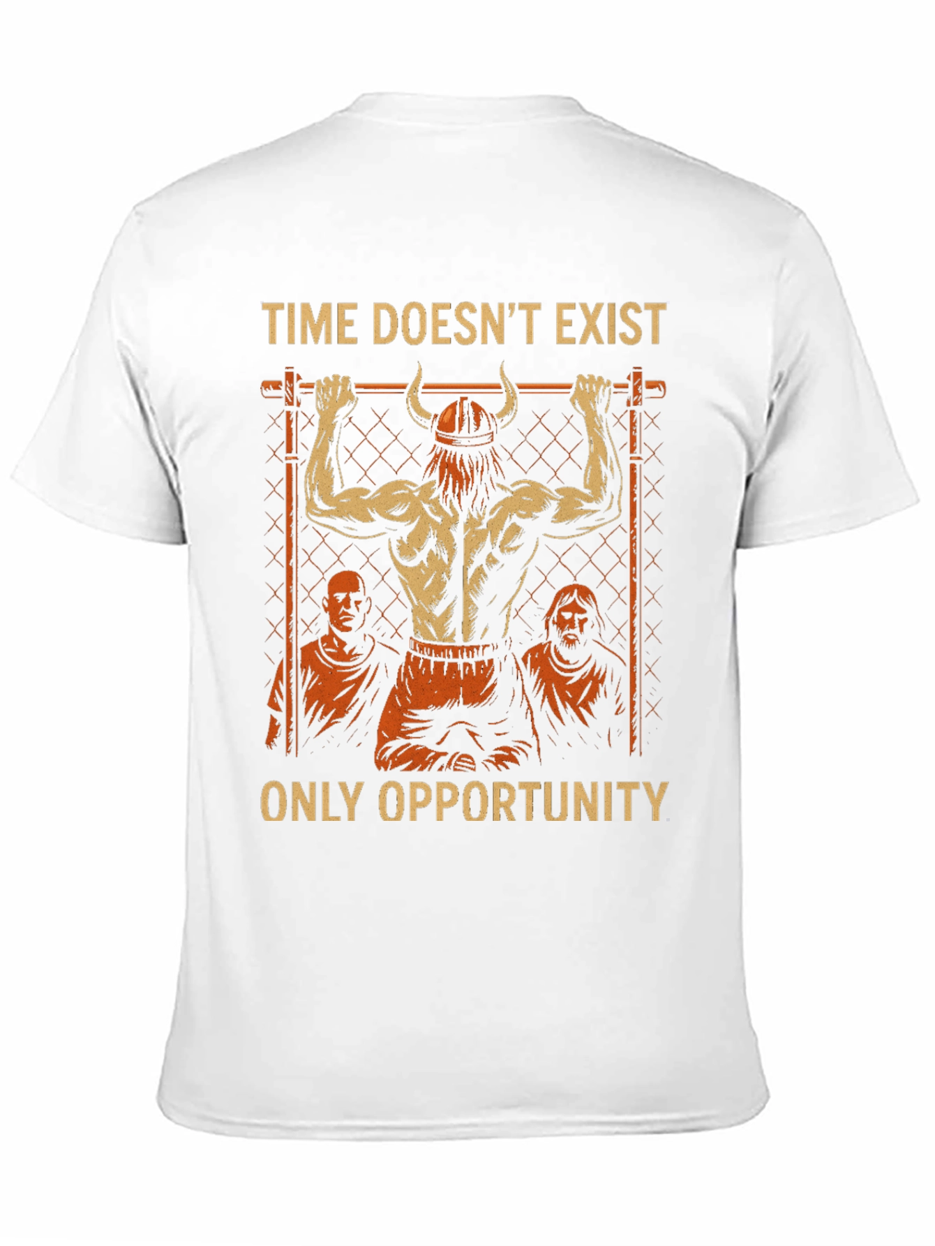 Time Doesnt Exist Only Opportunity Mens Black T-Shirt