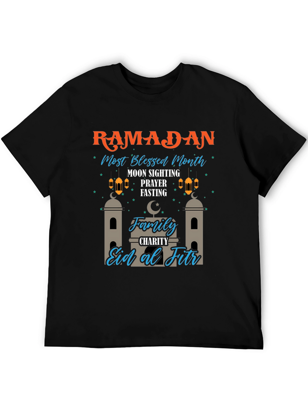 Ramadan Most Blessed Month Black T-Shirt
