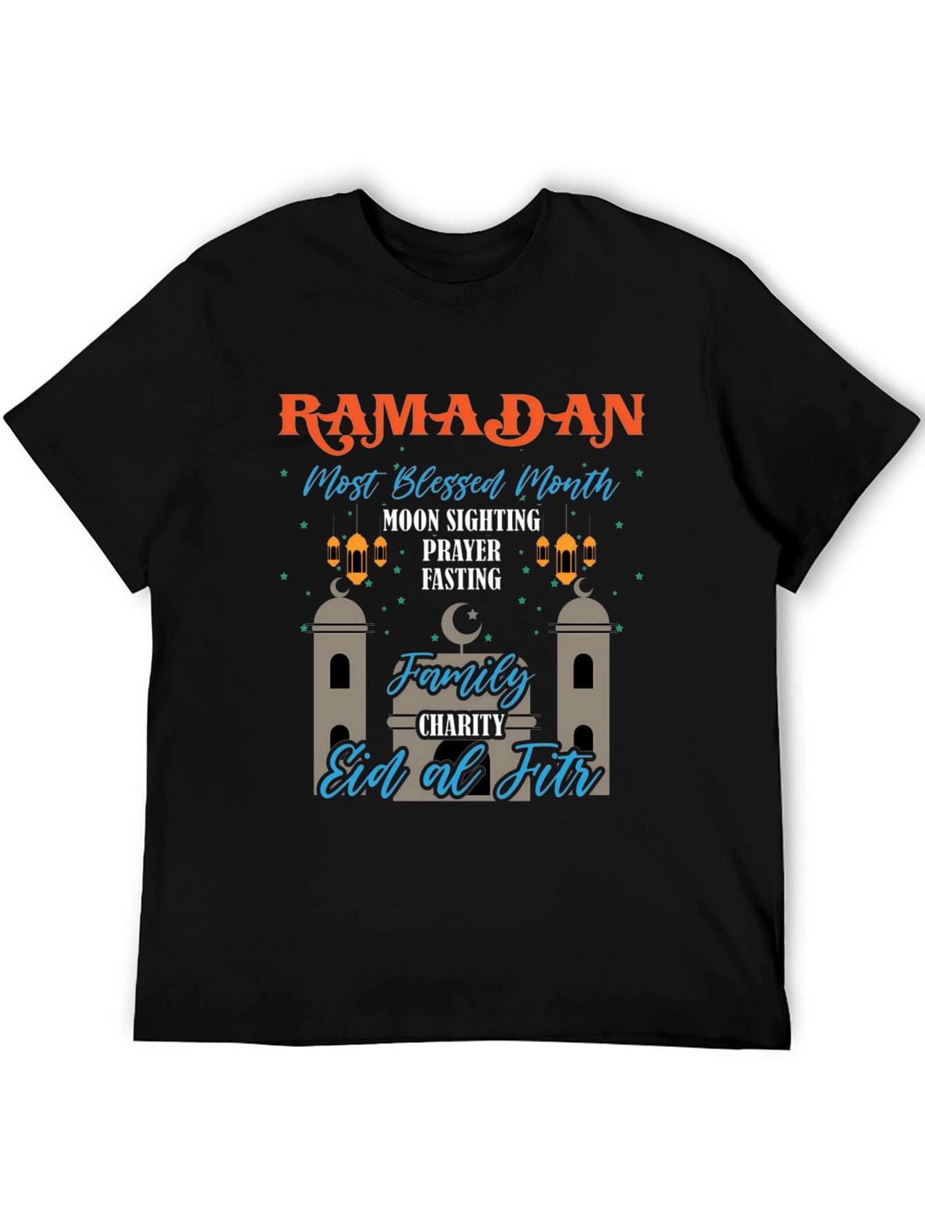 Ramadan Most Blessed Month Black T-Shirt