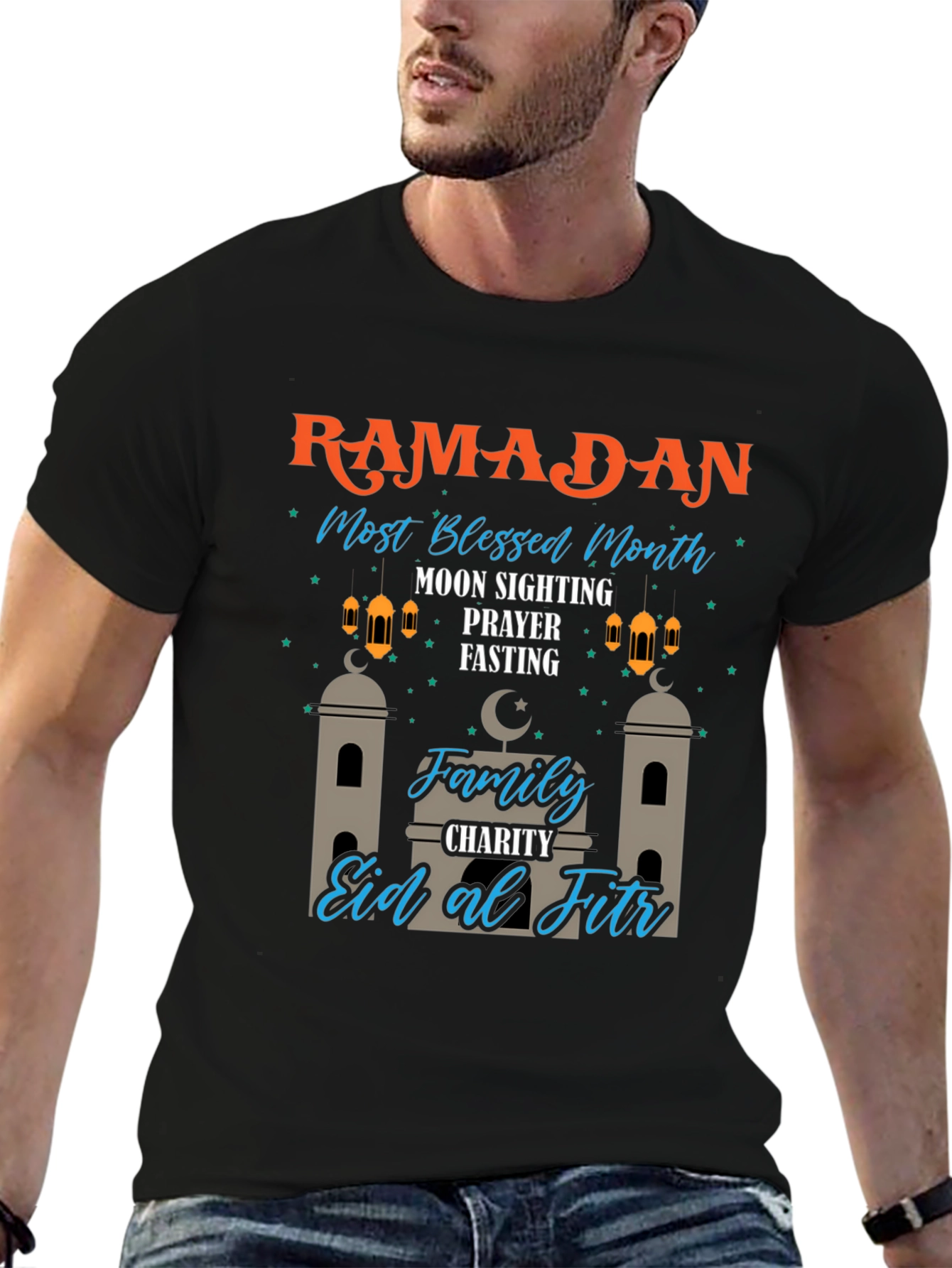 Ramadan Most Blessed Month Black T-Shirt