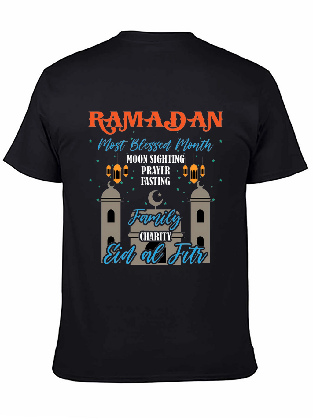 Ramadan Most Blessed Month Black T-Shirt