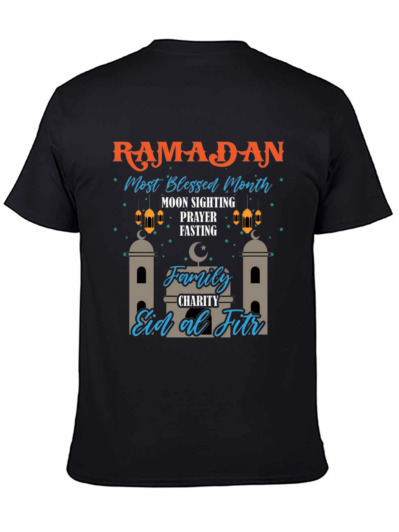 Ramadan Most Blessed Month Black T-Shirt