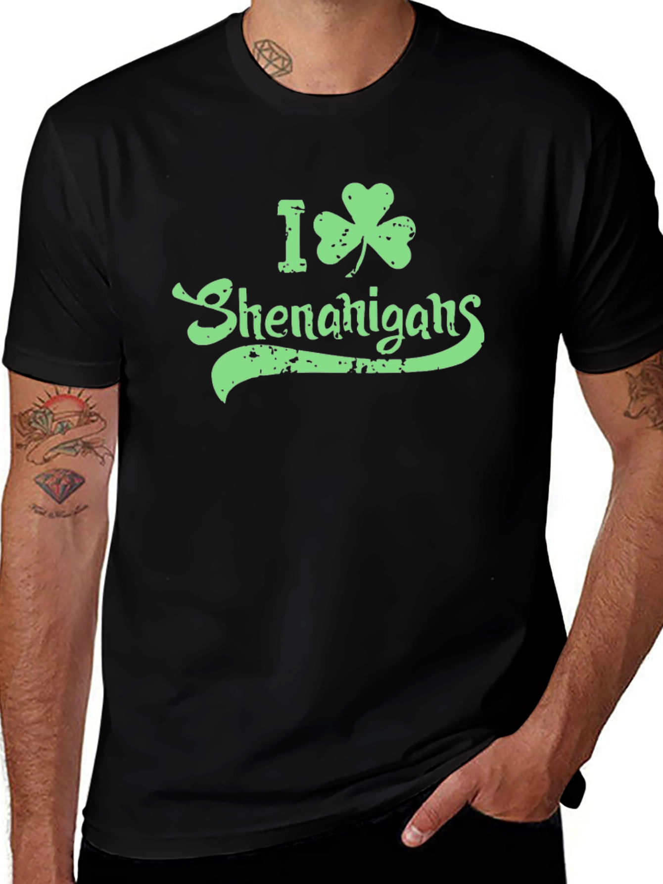 I Shamrock Shenanigans Green Graphic T-Shirt