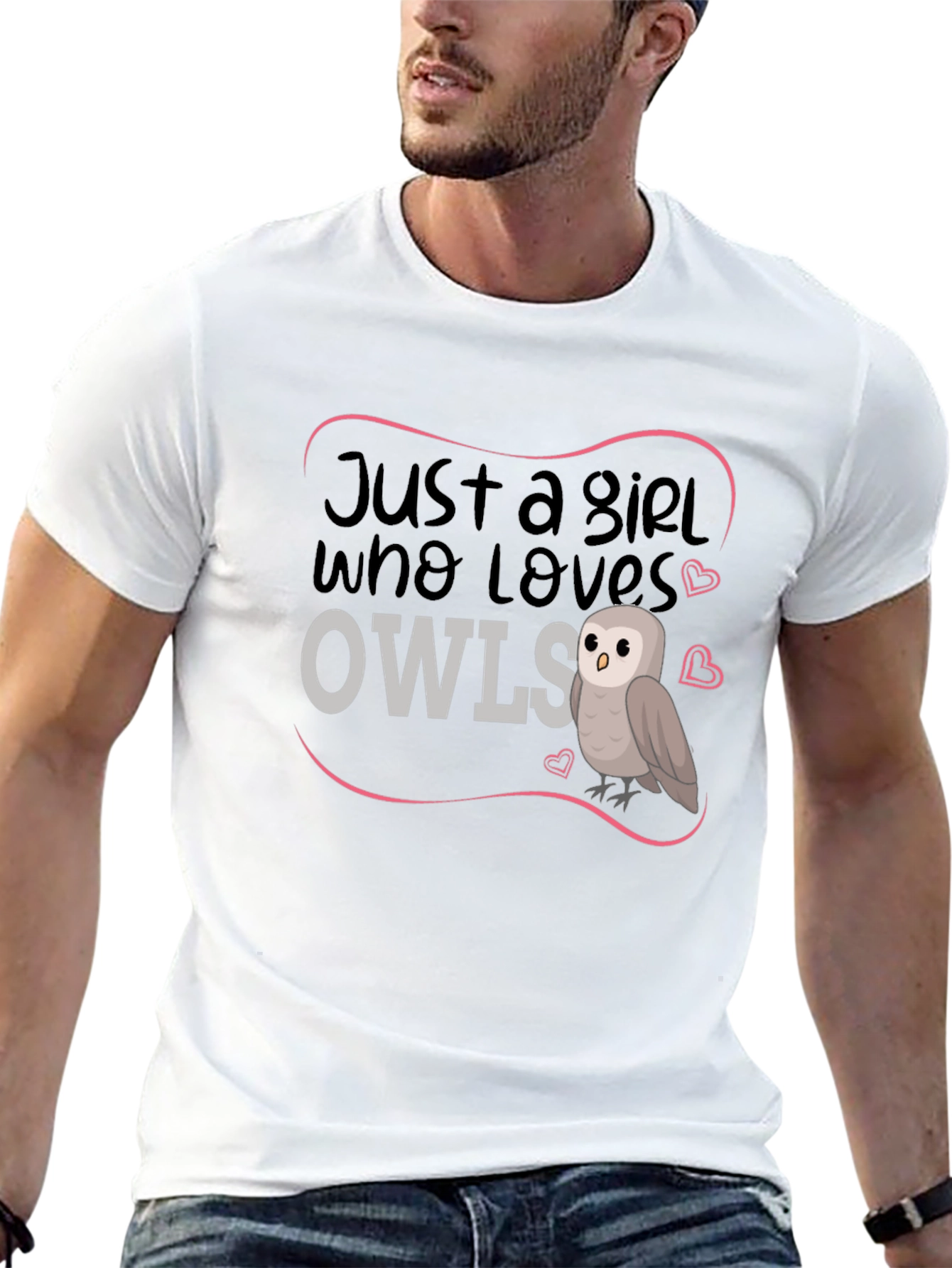Just A Girl Who Loves Owls Graphic Tee
