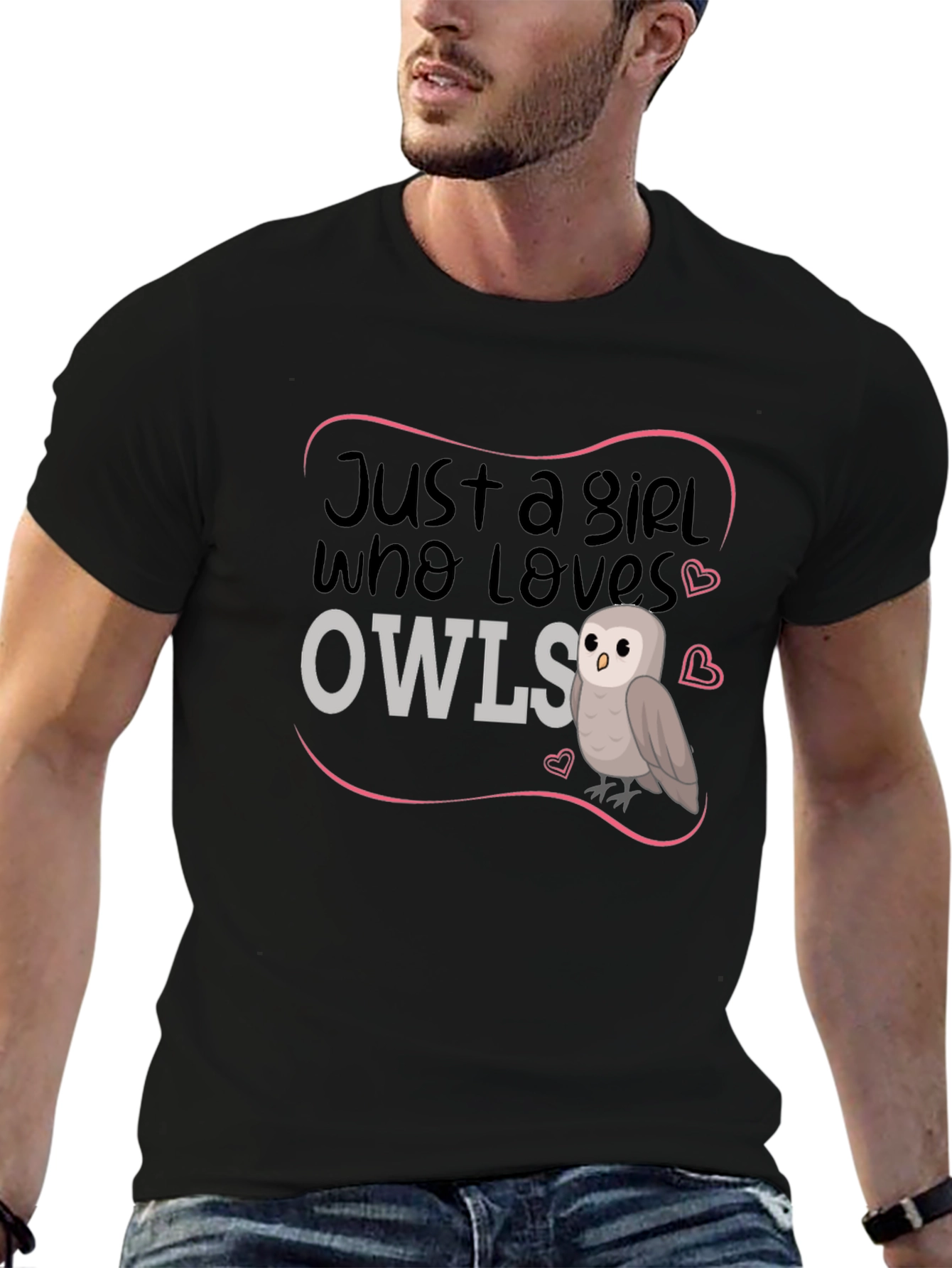 Just A Girl Who Loves Owls Graphic Tee
