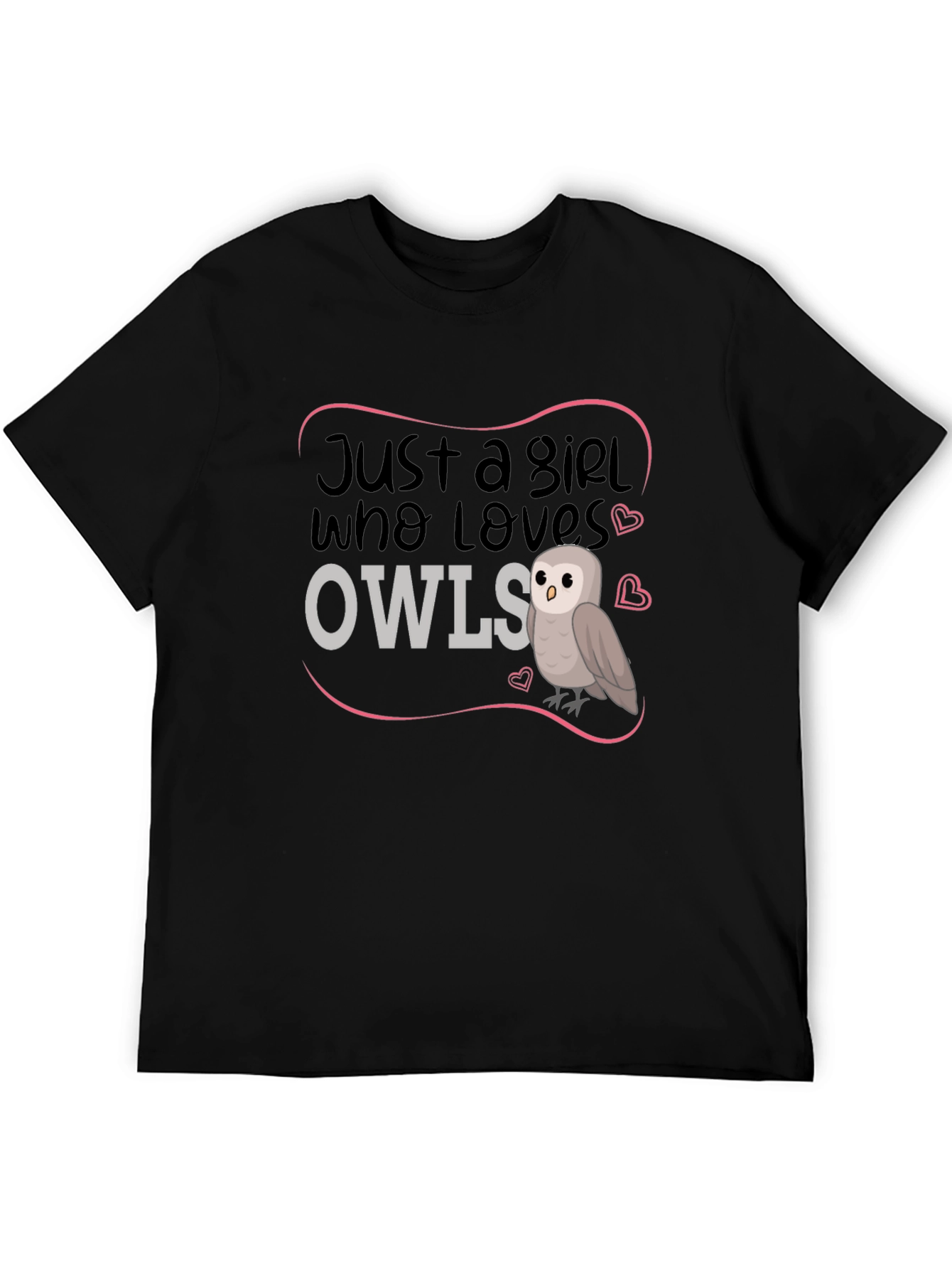 Just A Girl Who Loves Owls Graphic Tee