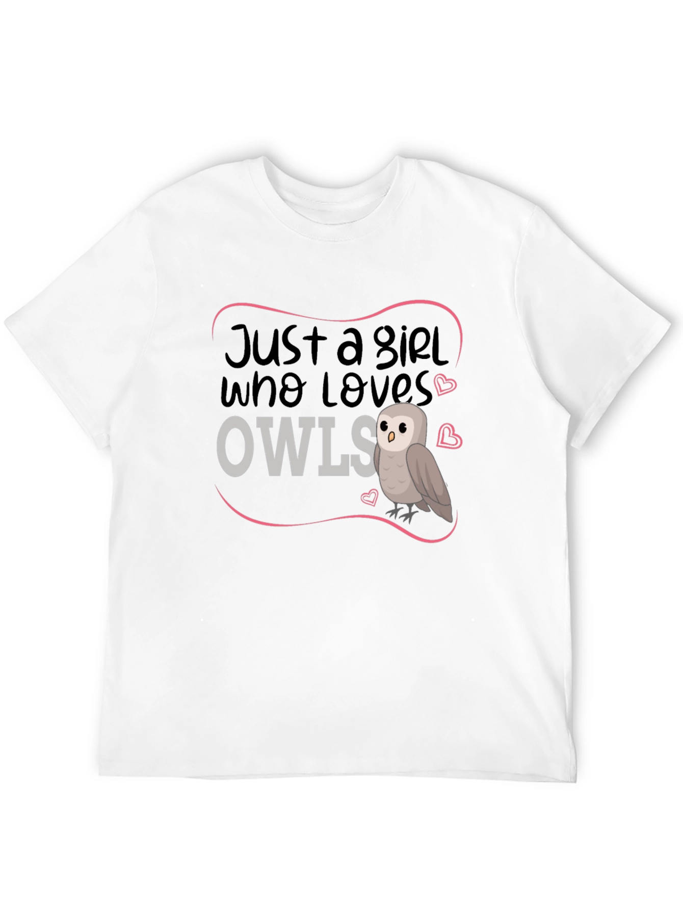 Just A Girl Who Loves Owls Graphic Tee