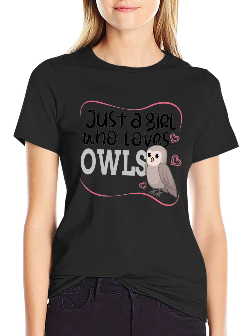 Just A Girl Who Loves Owls Graphic Tee