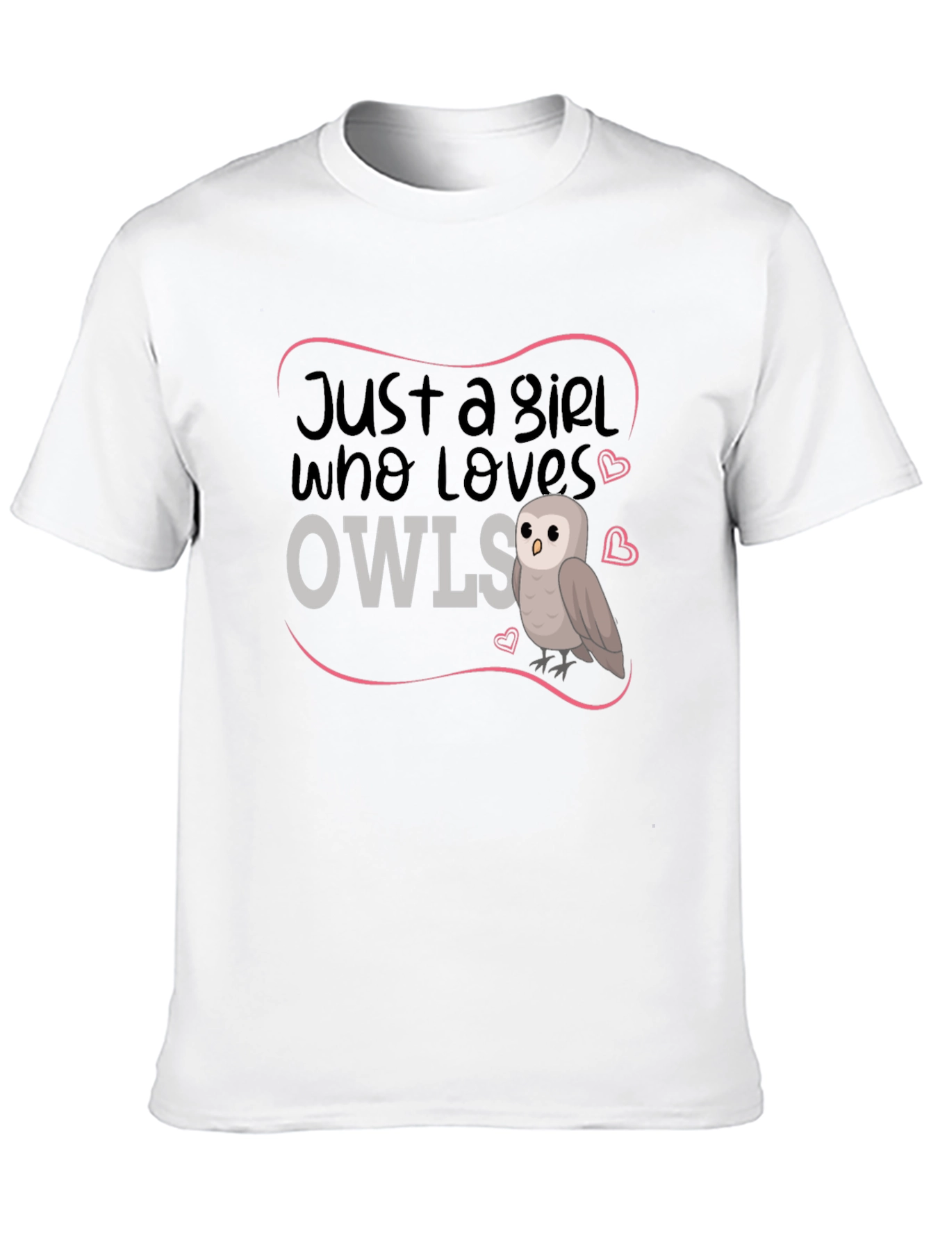 Just A Girl Who Loves Owls Graphic Tee