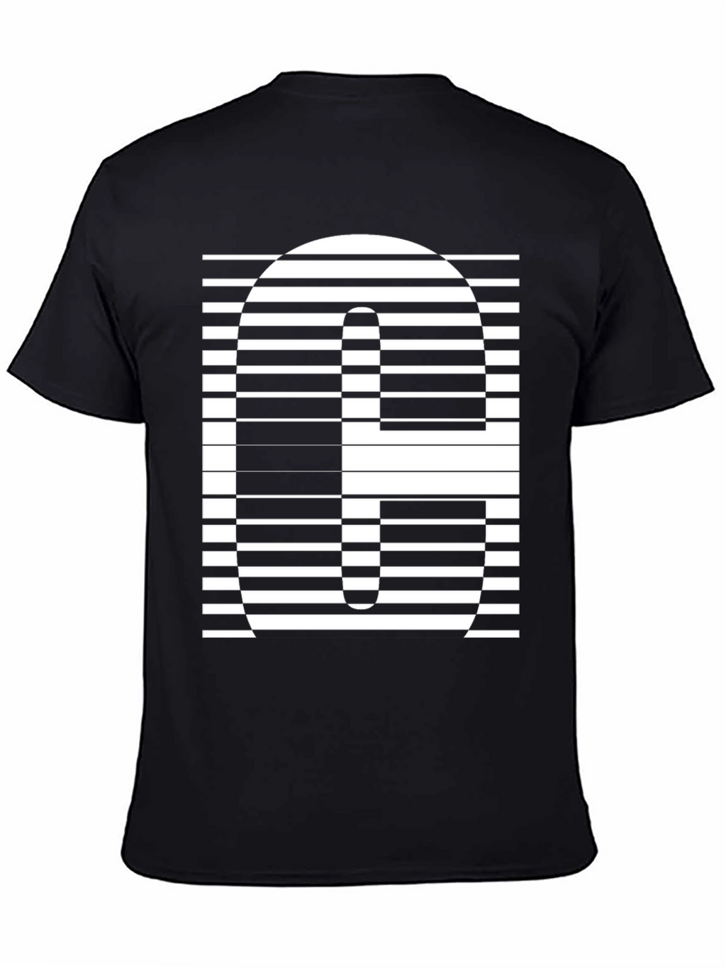 Optical Illusion Black Graphic Tee