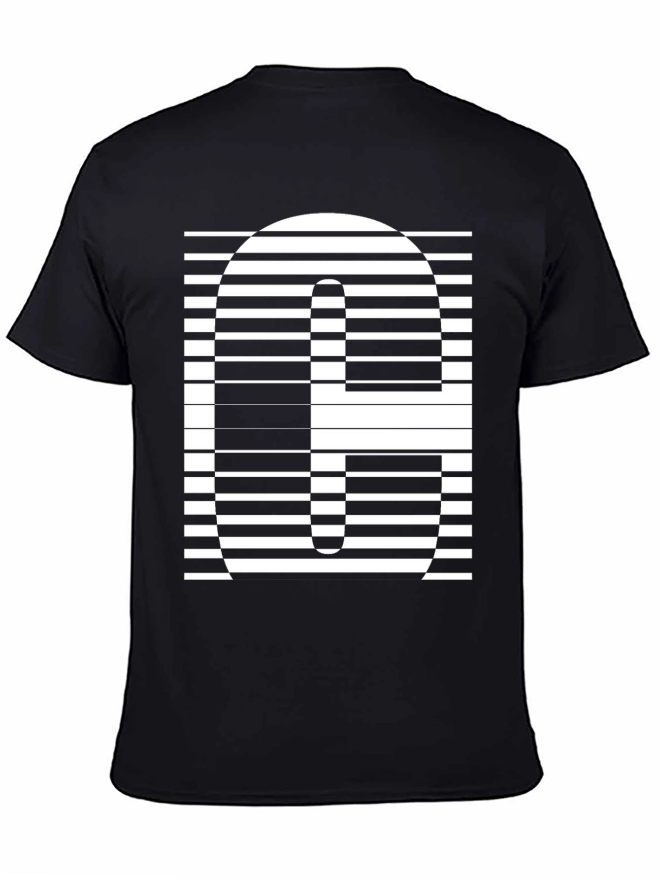 Optical Illusion Black Graphic Tee