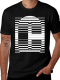 Optical Illusion Black Graphic Tee